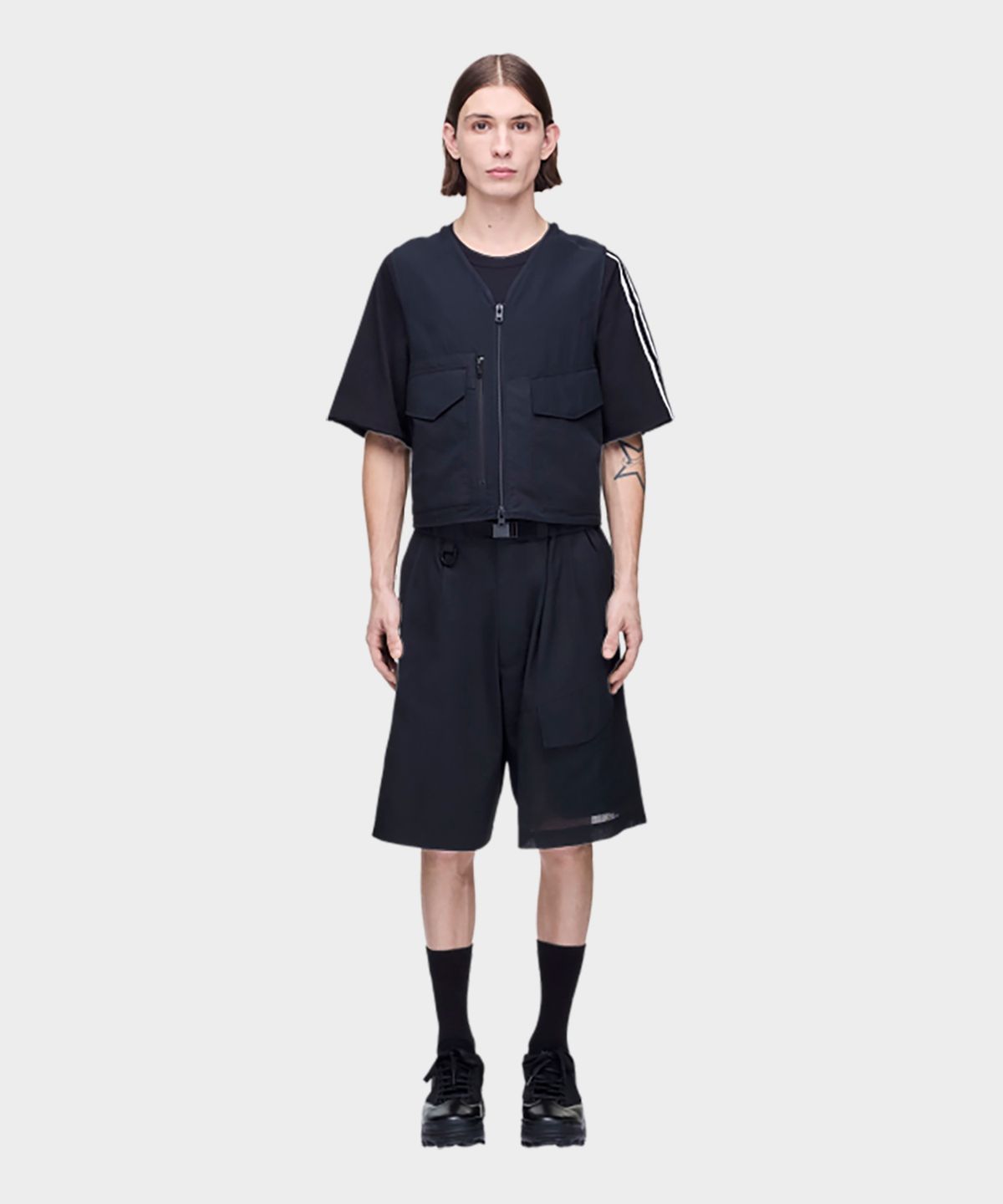 와이쓰리(Y-3) (M) 유틸리티 와이드레그 쇼츠 블랙 UT SHORTS BLACK