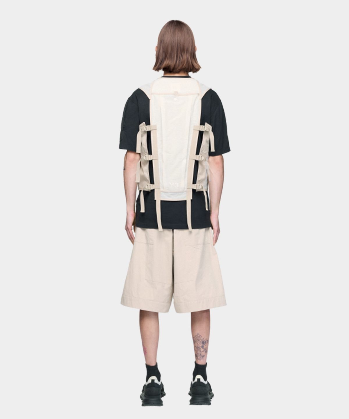 와이쓰리(Y-3) (M) 와이드 레그 쇼츠 라이트 브라운 M WL SHORTS LIGHT BROWN