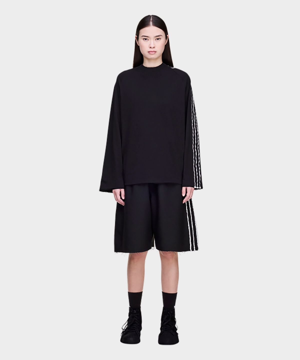 와이쓰리(Y-3) (W) 스포츠 유니폼 로우 컷 3S 쇼츠 블랙 SU RC 3S SHRT BLACK