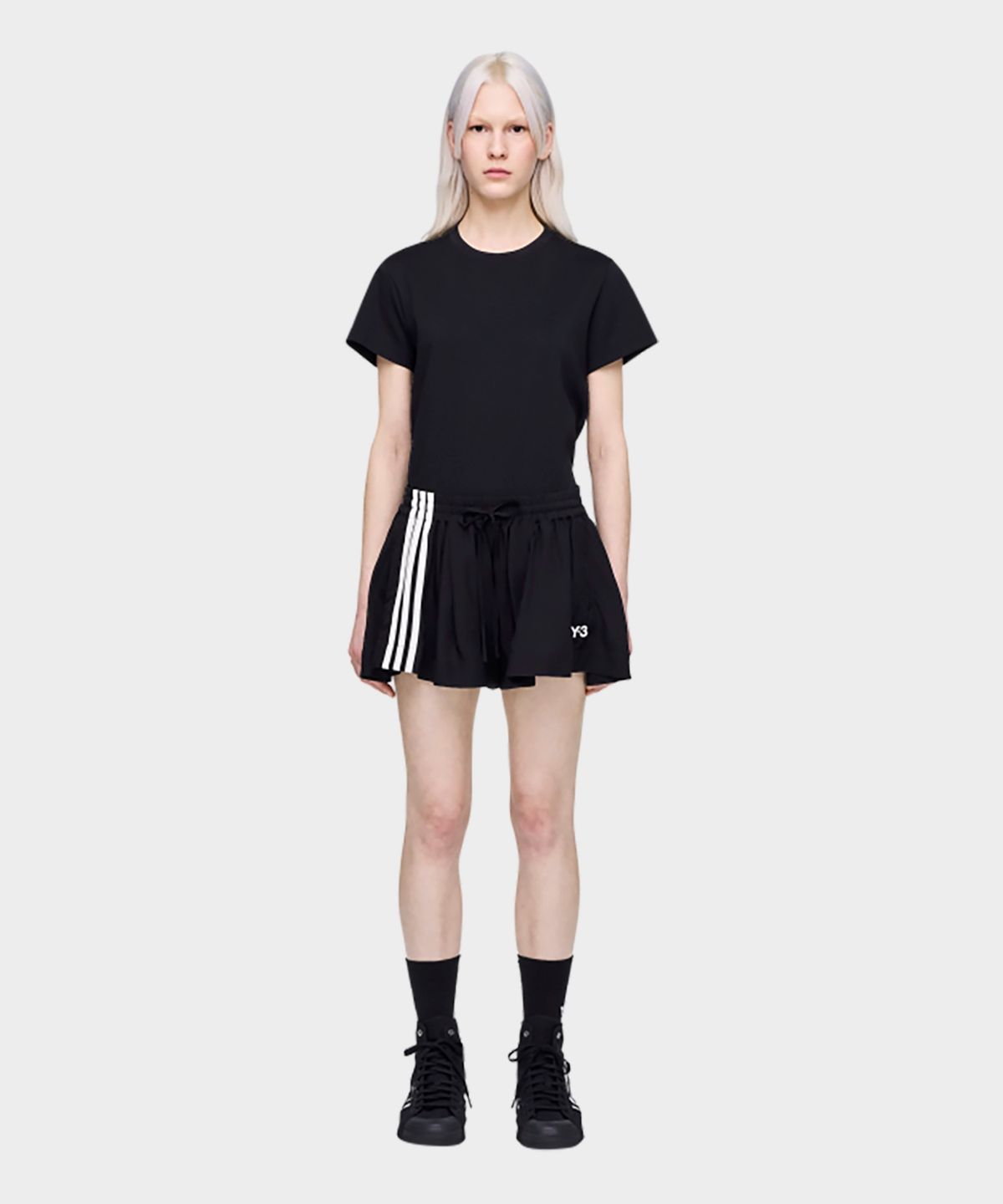 와이쓰리(Y-3) (W) 3S 테니스 쇼츠 블랙 W TENNIS SHORTS BLACK