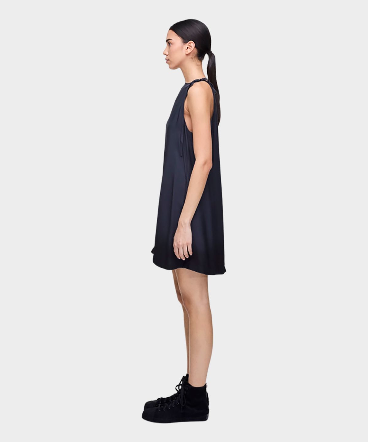 와이쓰리(Y-3) (W) 루즈 숏 딥 다이 드레스 그레이 W SHRT DD DRESS NIGHT GREY/BLACK