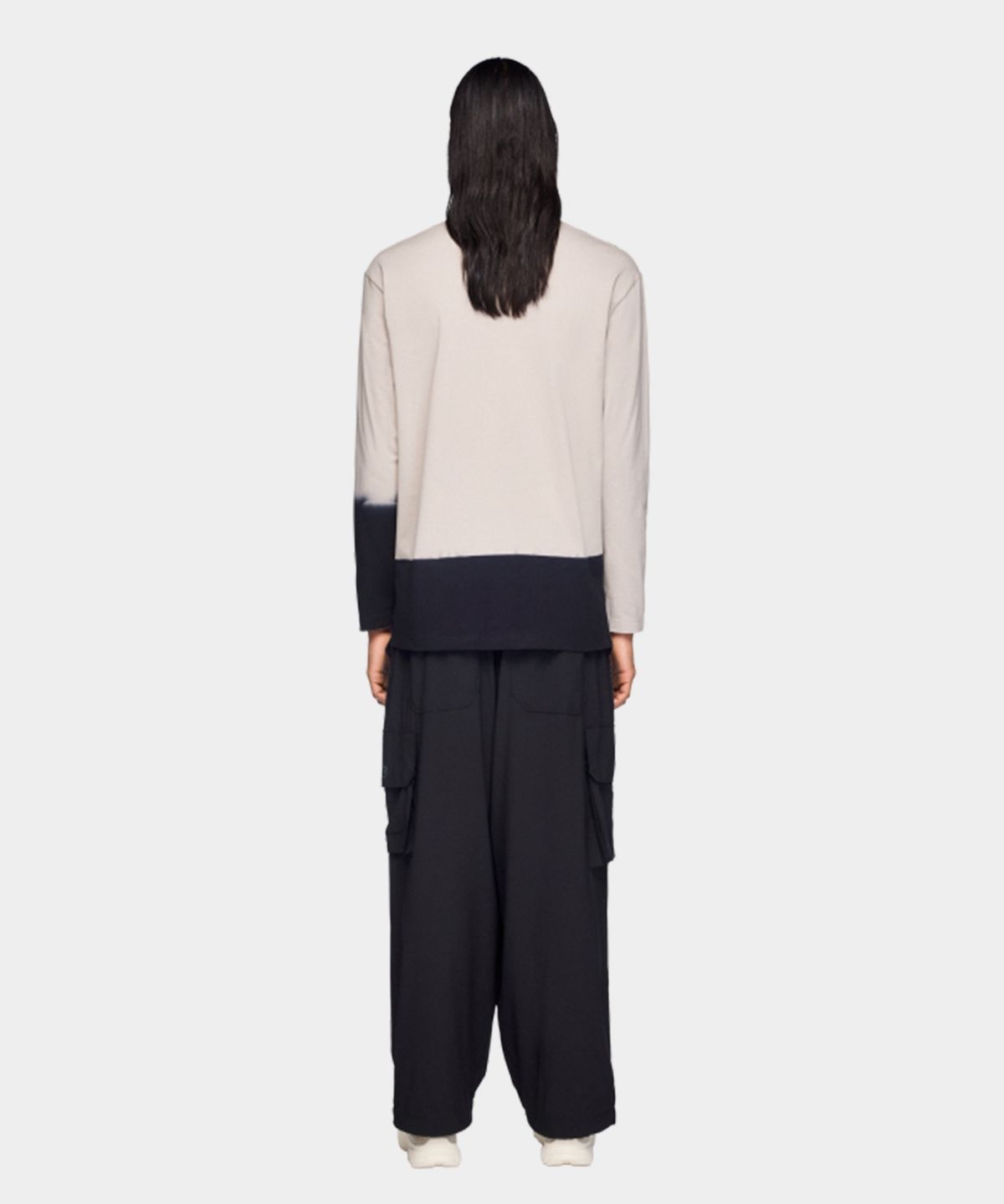 와이쓰리(Y-3) (U) 딥트 롱 슬리브 티셔츠 라이트 브라운 U DIP LS TEE LIGHT BROWN/BLACK