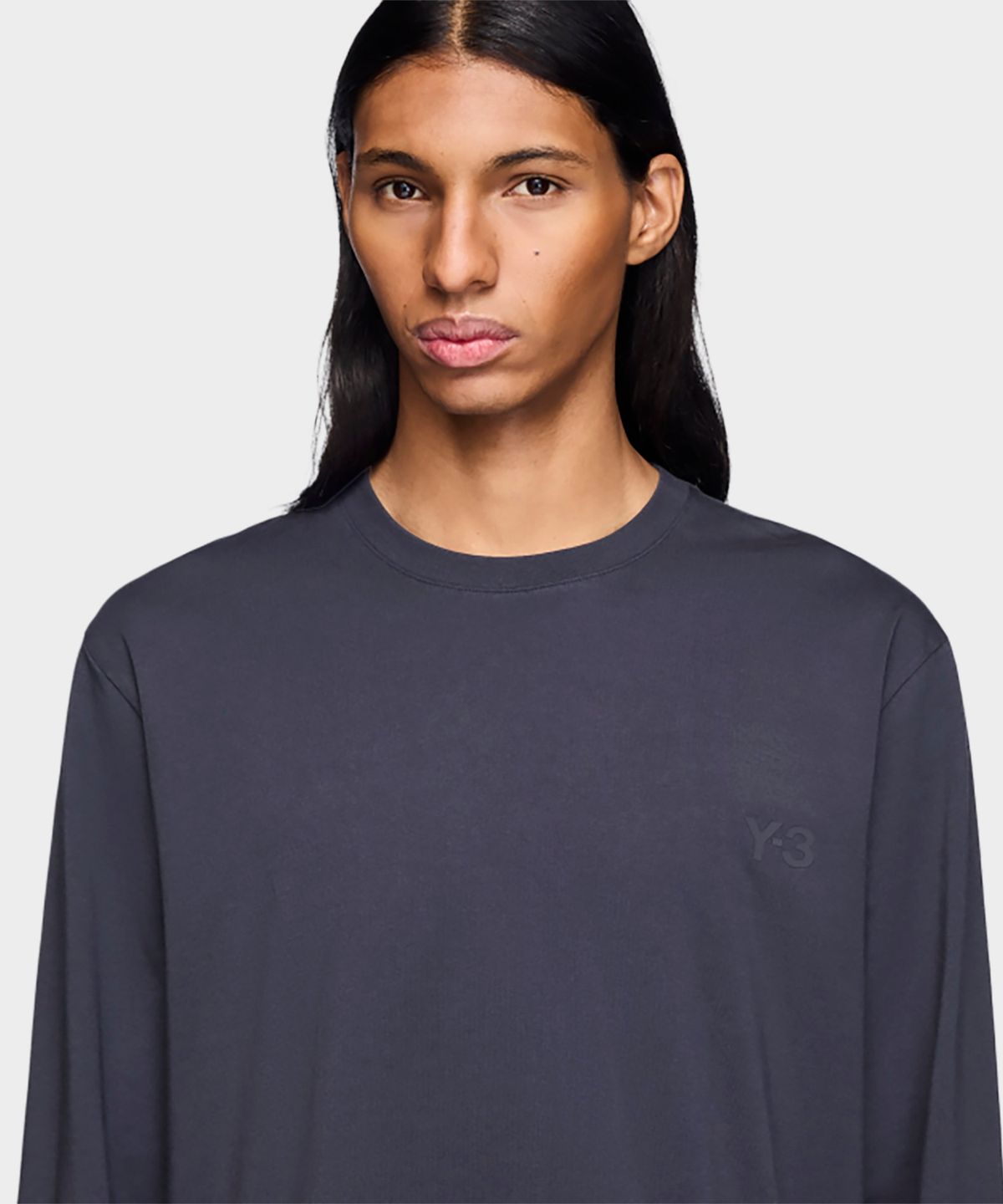 와이쓰리(Y-3) (U) 딥트 롱 슬리브 티셔츠 그레이 U DIP LS TEE NIGHT GREY/BLACK