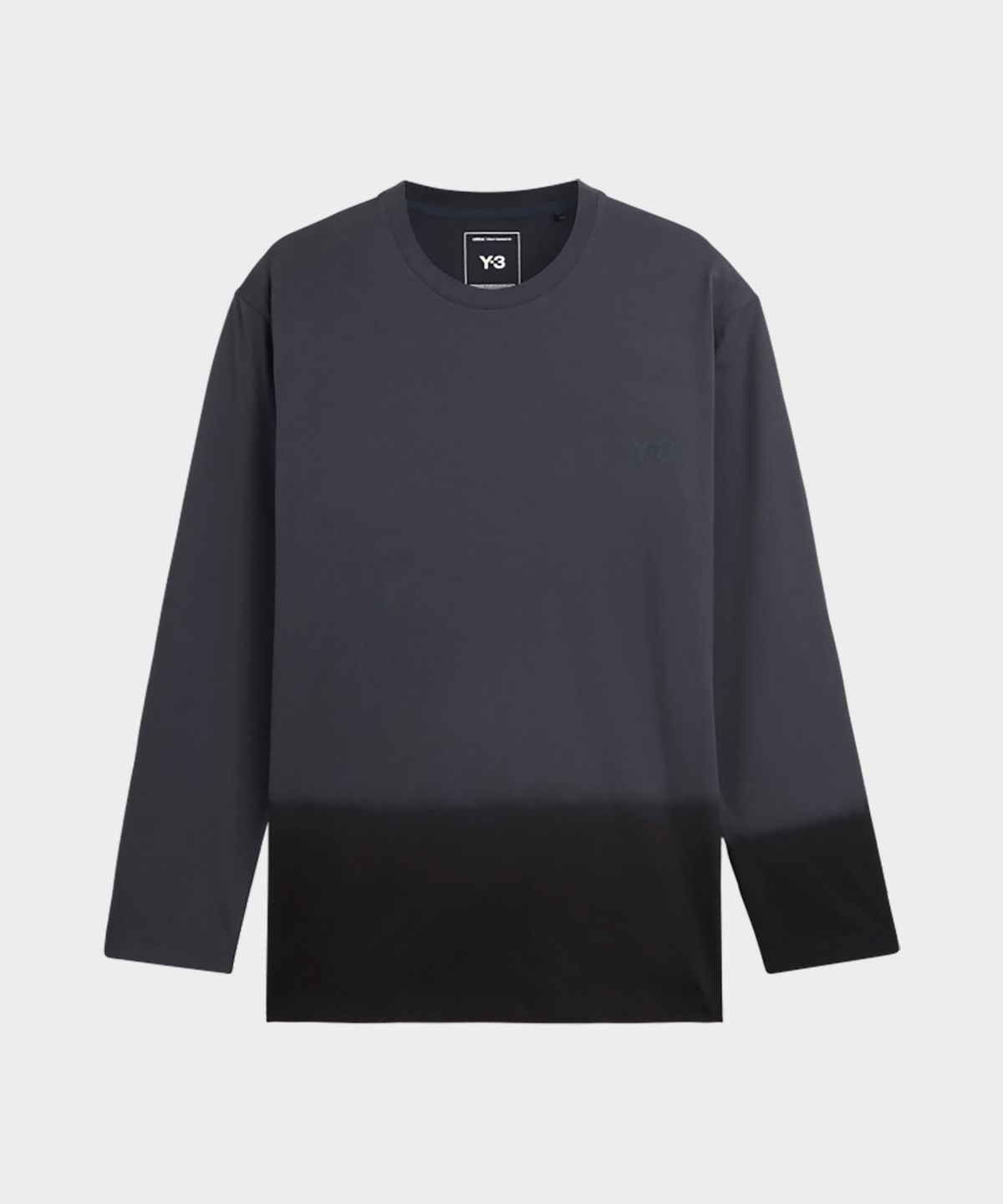 와이쓰리(Y-3) (U) 딥트 롱 슬리브 티셔츠 그레이 U DIP LS TEE NIGHT GREY/BLACK