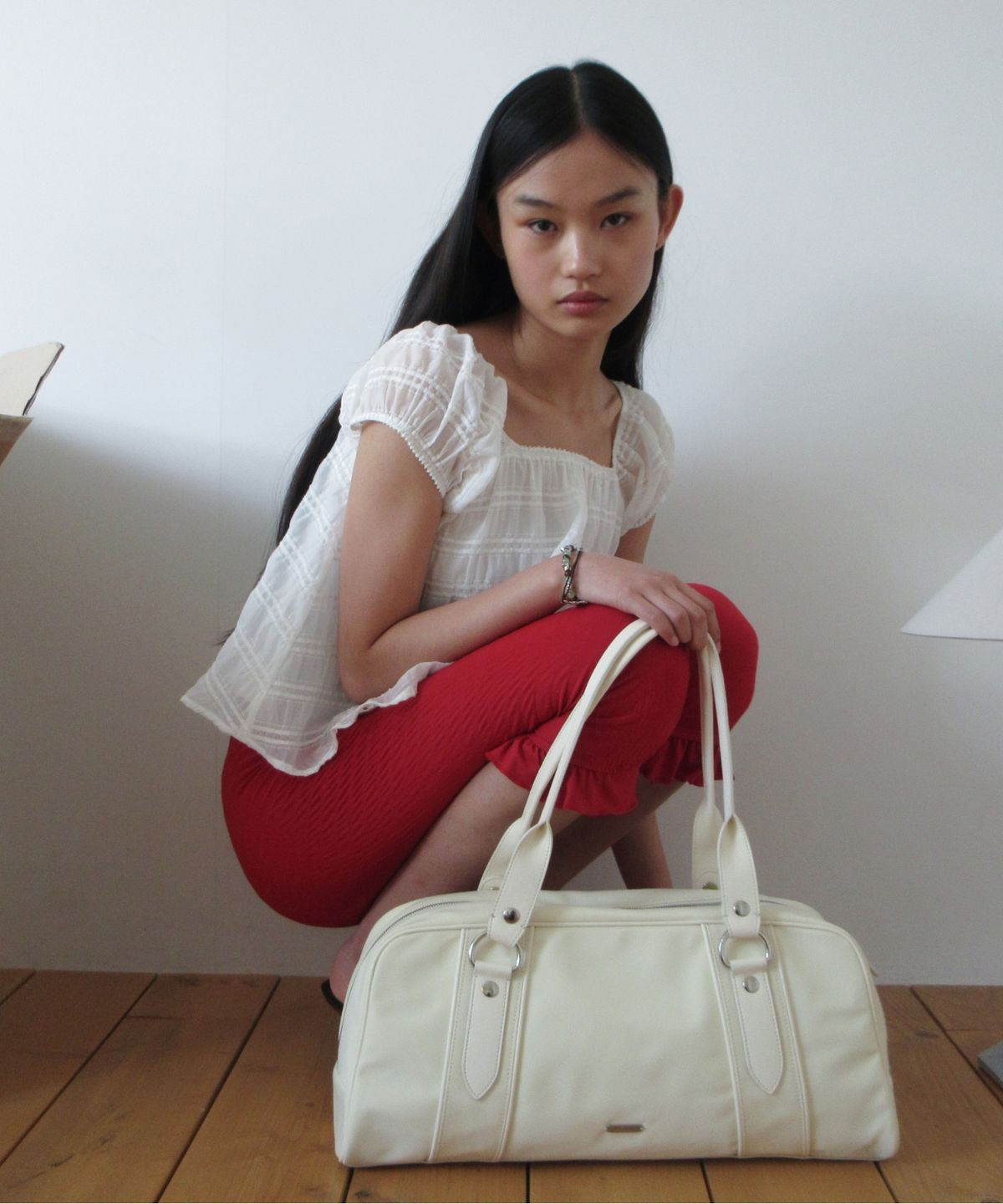 라츠유(LOTSYOU) Vivi Boston Bag IVORY