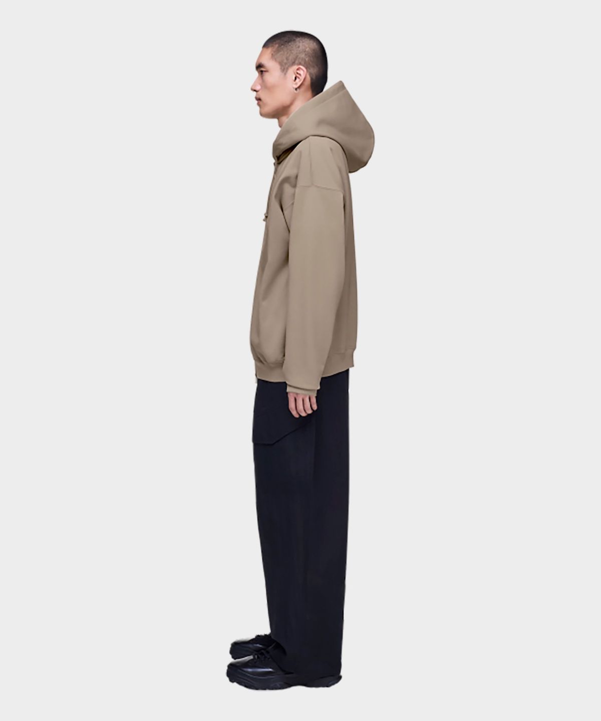 와이쓰리(Y-3) (U) 브러시드 테리 집 후디 라이트 브라운 FL ZIP HODDIE LIGHT BROWN