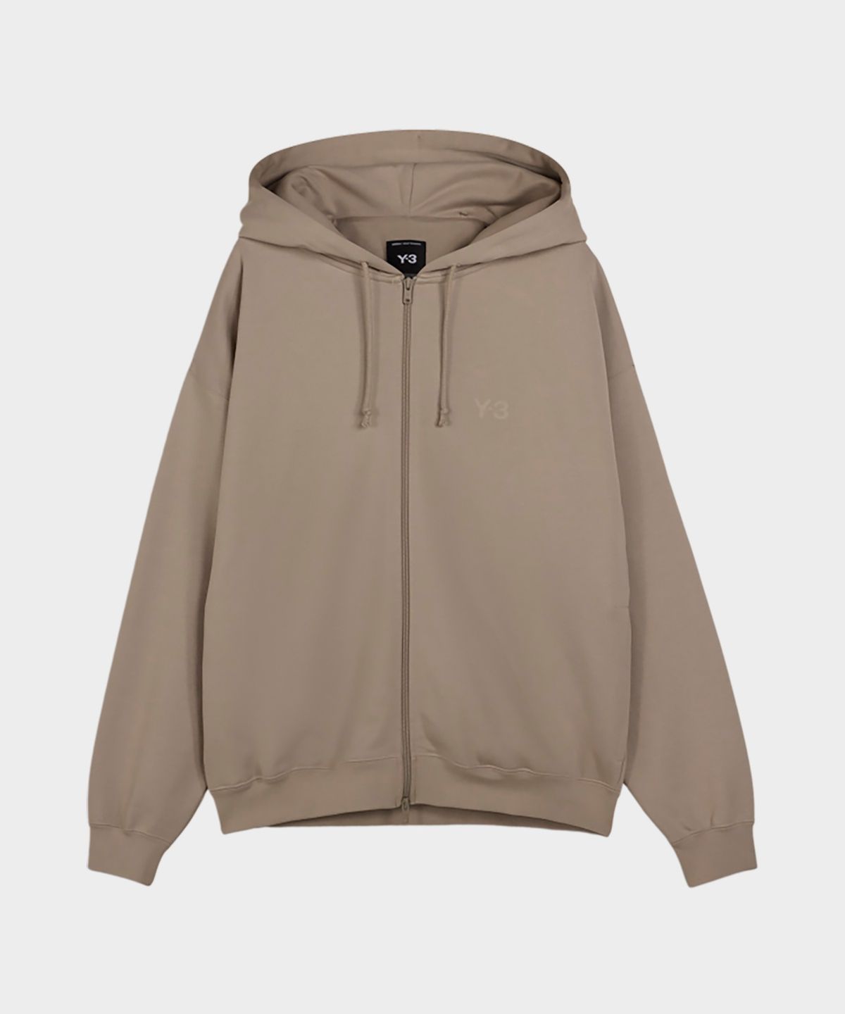 와이쓰리(Y-3) (U) 브러시드 테리 집 후디 라이트 브라운 FL ZIP HODDIE LIGHT BROWN