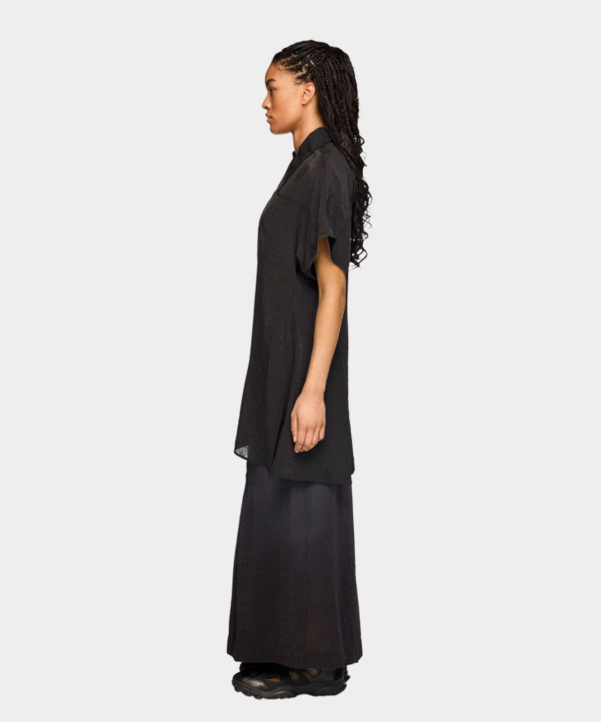 와이쓰리(Y-3) (W) 유틸리티 딥 다이 와이드 팬츠 블랙 W UT DD WID PNT BLACK/NIGHT GREY