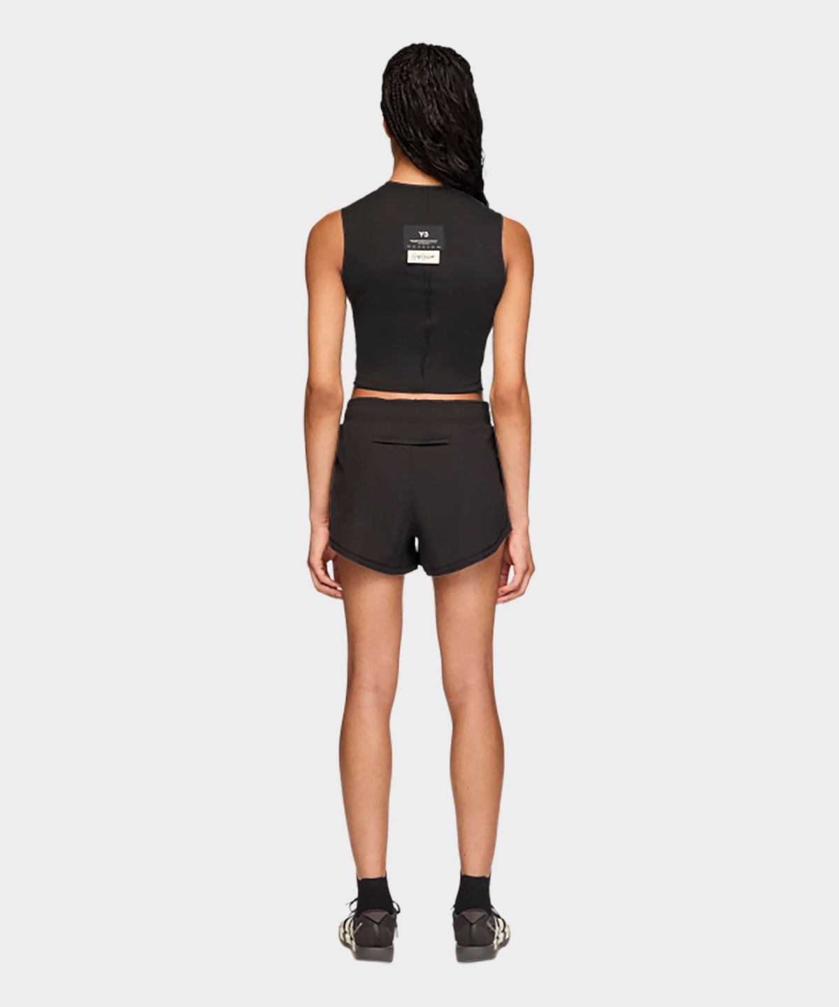 와이쓰리(Y-3) (W) W 러닝 크롭 탱크 탑 블랙 W RUN C TANK RC BLACK