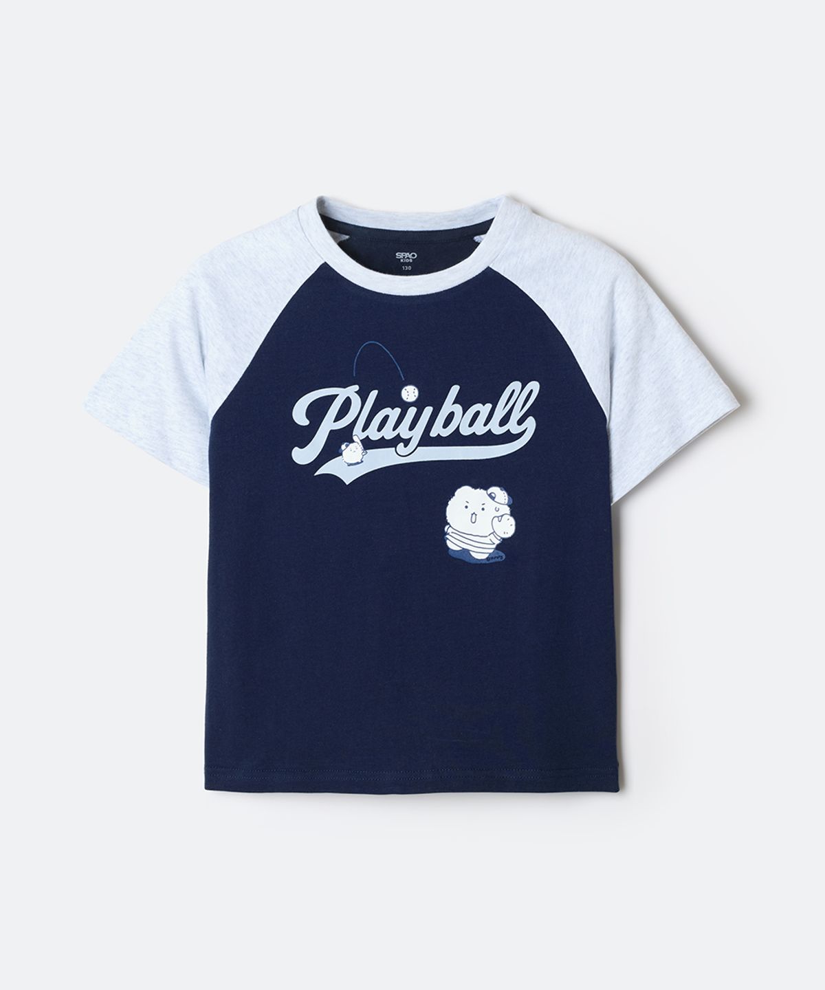 스파오 키즈(SPAO KIDS) [키즈] (망그러진곰) 래글런 반팔티(NAVY)_SPRLG24KU6