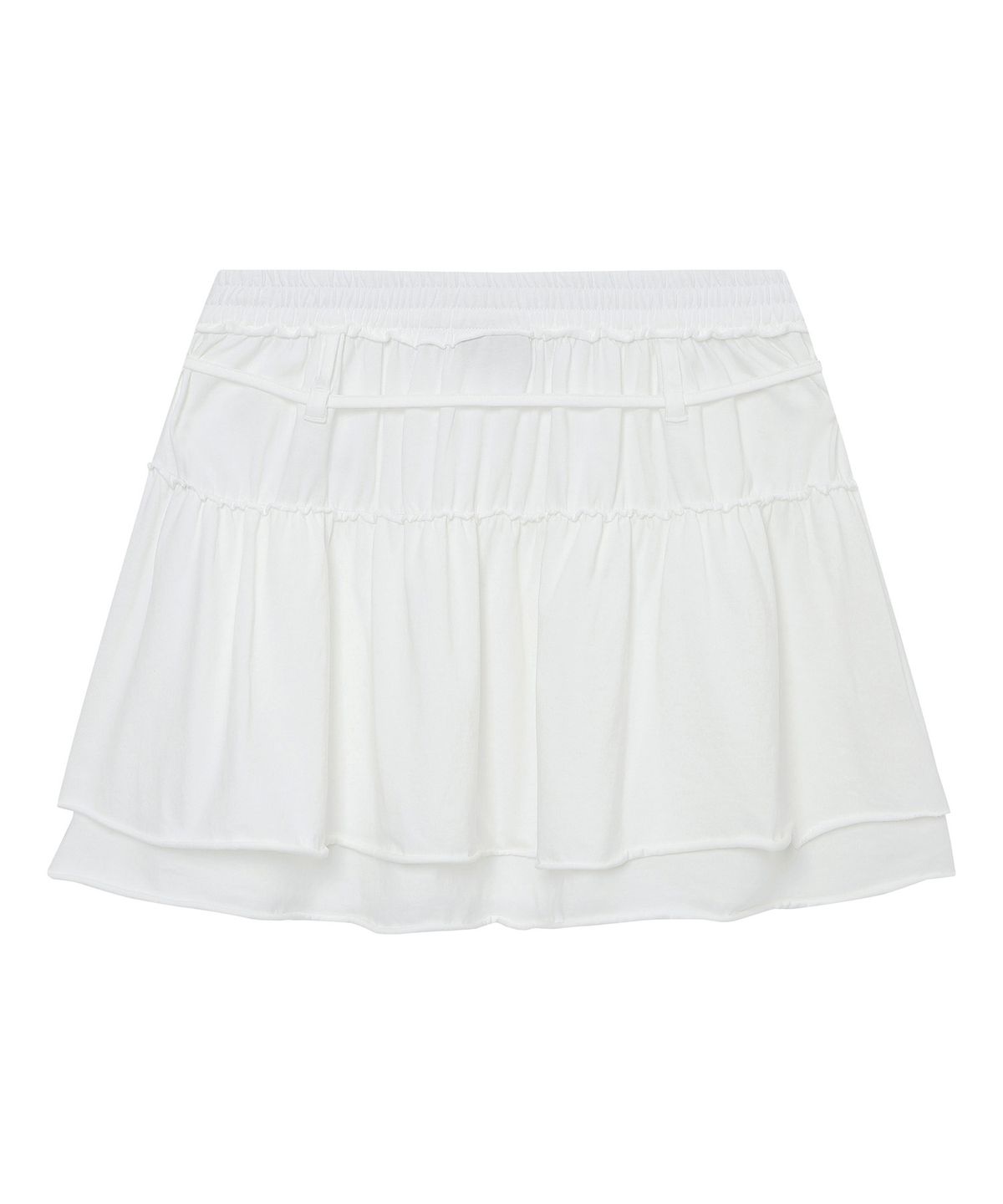 슈퍼드라이(SUPERDRY) 우먼스 러플 스트링 미니 스커트 화이트 SDFLKCQ40WHT