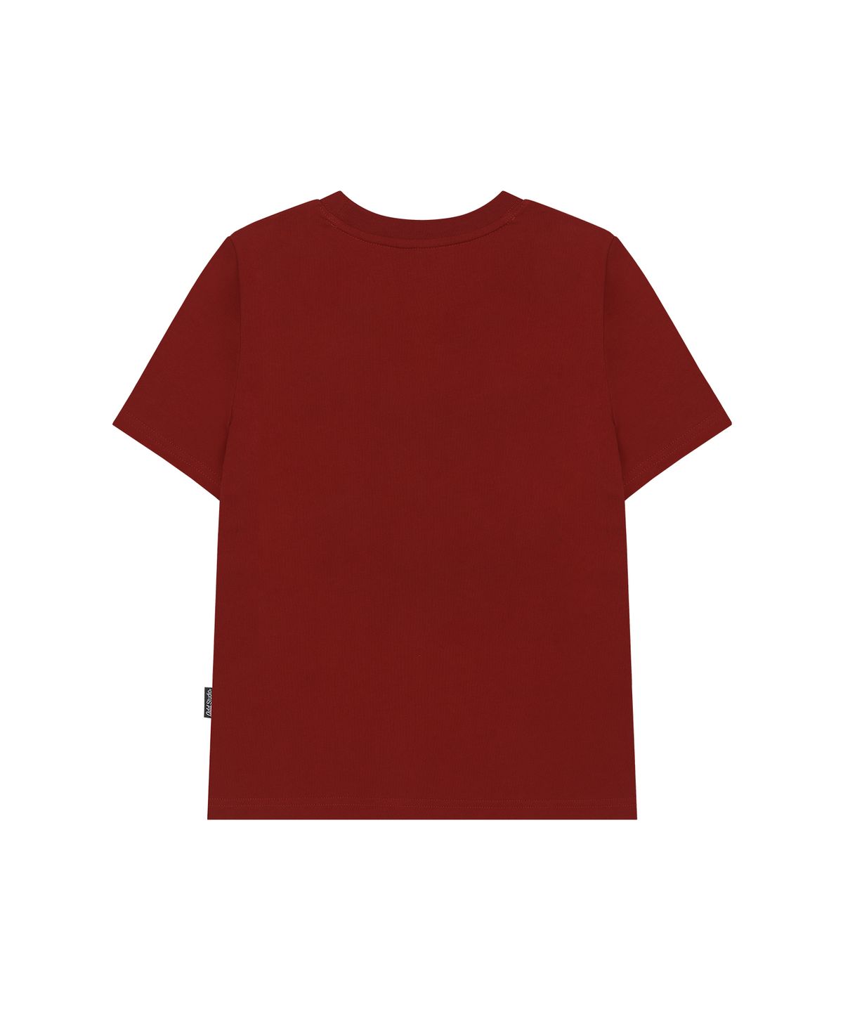 오드스튜디오(ODDSTUDIO) 페이스 그런지 그래픽 레귤러핏 티셔츠 - MAROON RED