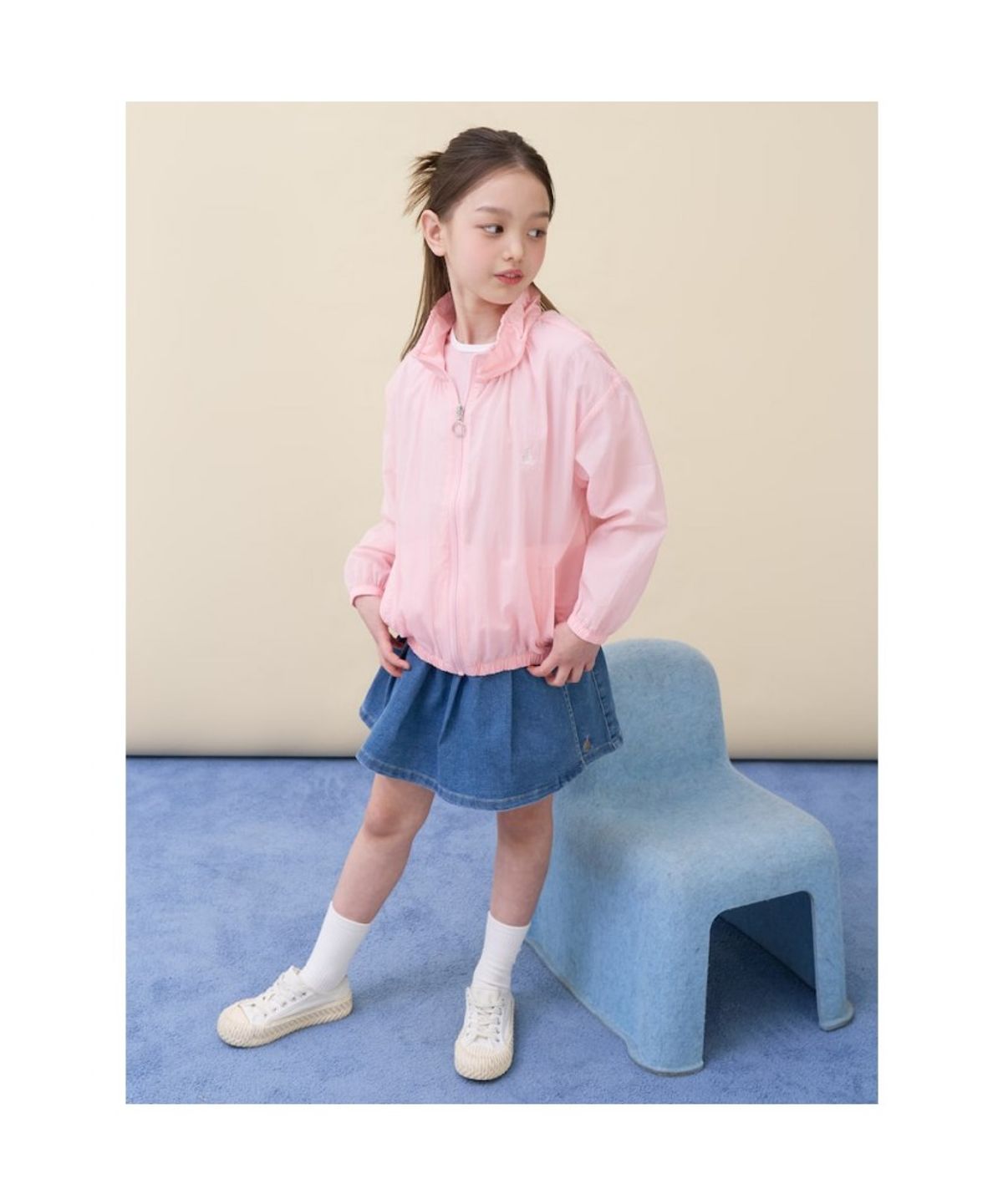 빈폴 키즈(BEANPOLE KIDS) 여아 러블리 에어리 바람막이 점퍼 - 라이트 핑크 (BI6339G02Y)