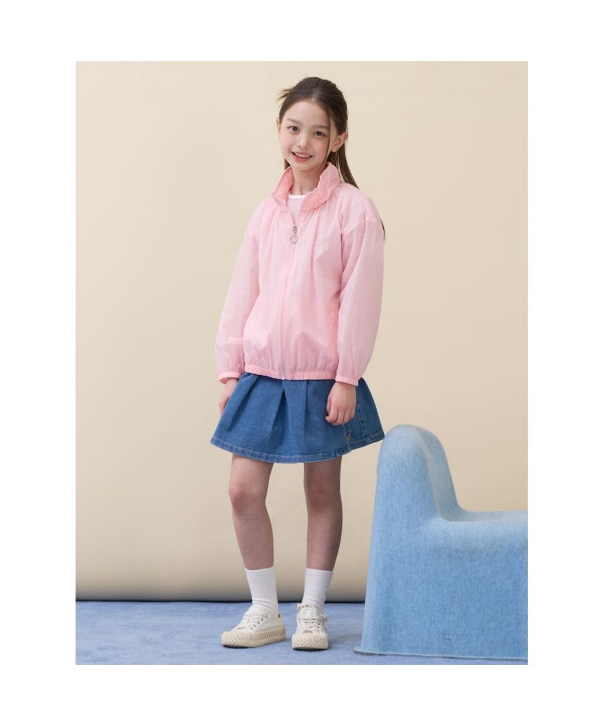 빈폴 키즈(BEANPOLE KIDS) 여아 러블리 에어리 바람막이 점퍼 - 라이트 핑크 (BI6339G02Y)