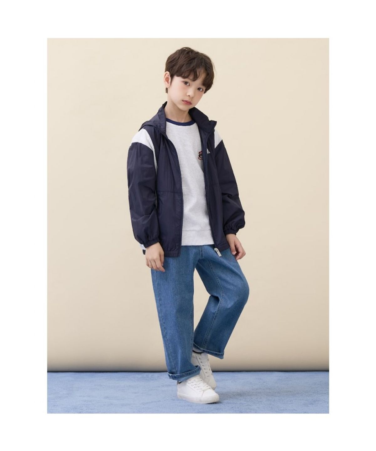 빈폴 키즈(BEANPOLE KIDS) 에어리 바람막이 점퍼 - 네이비 (BI6339U02R)