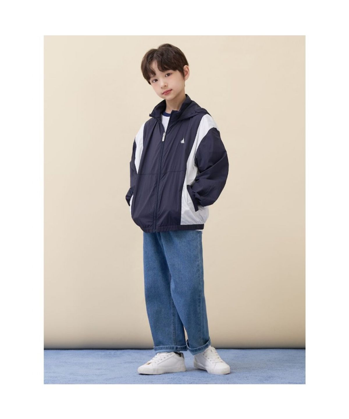 빈폴 키즈(BEANPOLE KIDS) 에어리 바람막이 점퍼 - 네이비 (BI6339U02R)