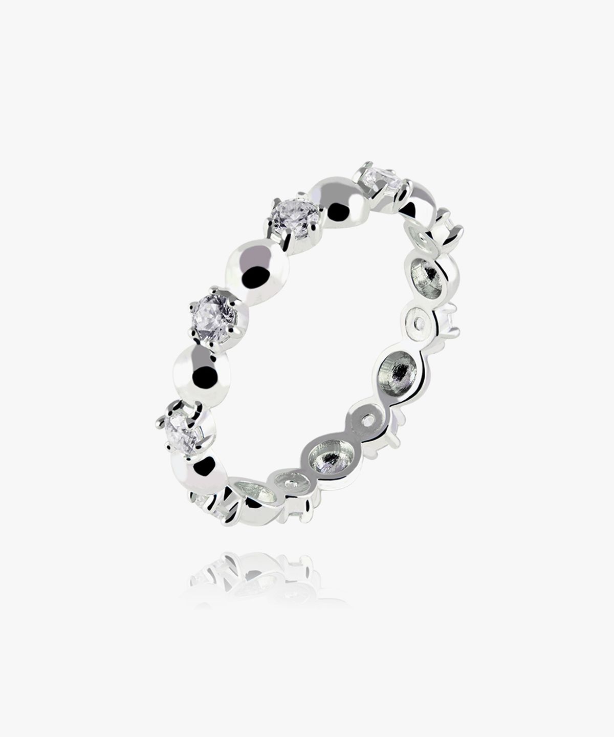 엘렌쥬얼리(HELENE JEWELRY) 925 실버 스위트 볼 앤 큐빅 미스 링 은 반지