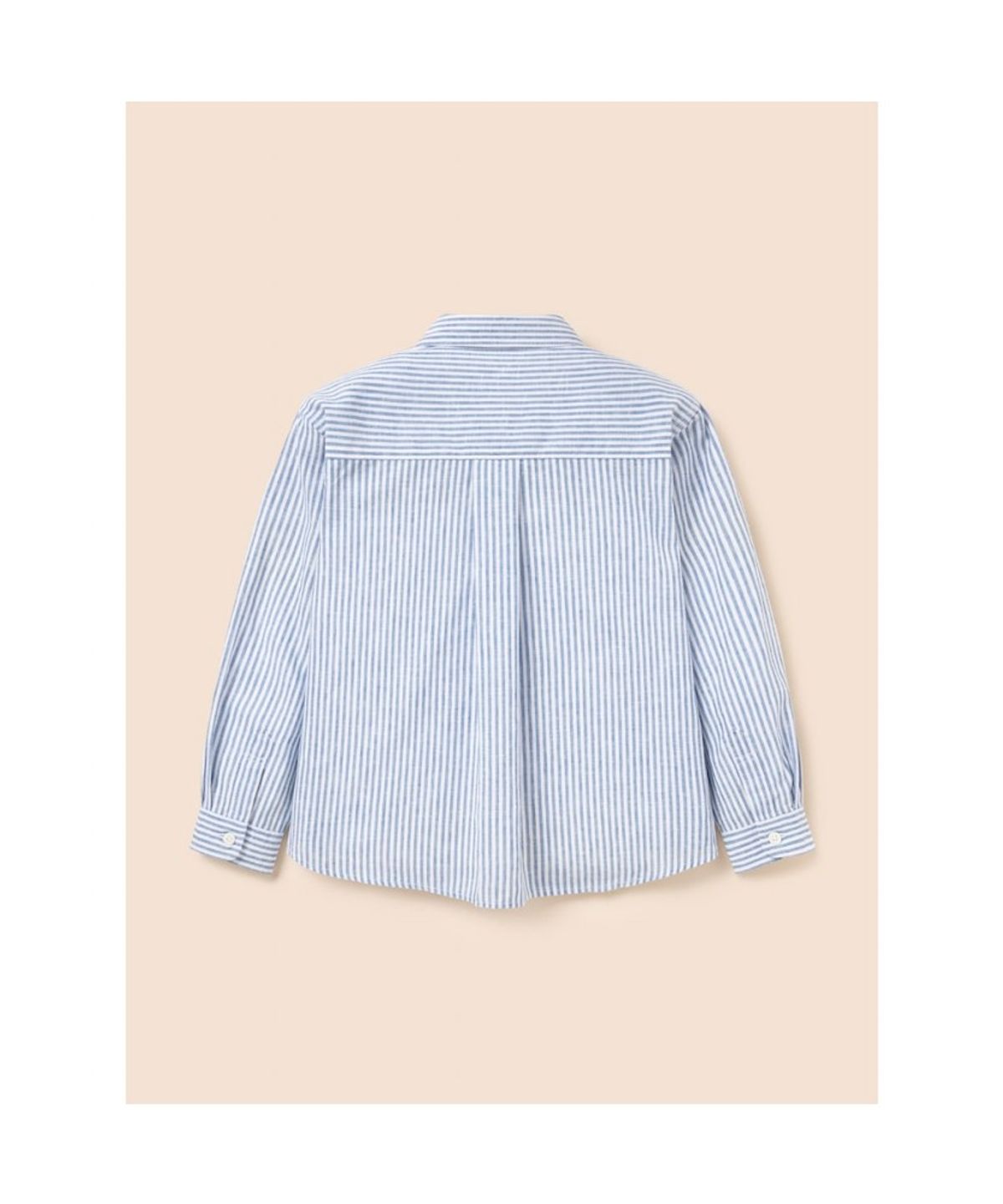빈폴 키즈(BEANPOLE KIDS) 린넨폴리 혼방 스트라이프 셔츠 - 블루 (BI6364U02P) (BI6364U02P)
