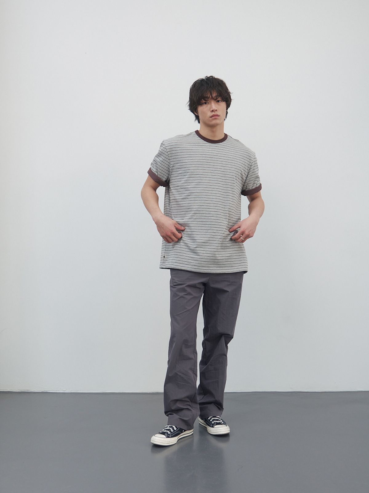 기준 맨(KIJUN MEN) Soft Border Tee Melange Grey