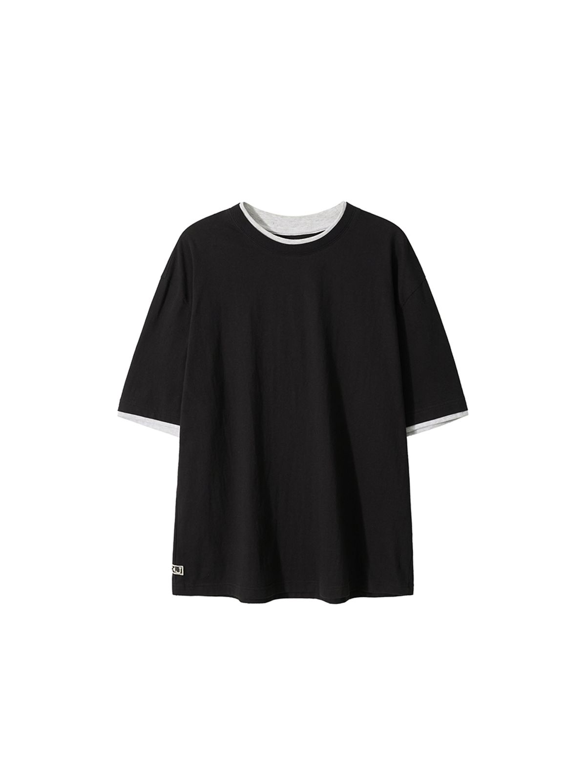 기준 맨(KIJUN MEN) Double Layered Tee Charcoal