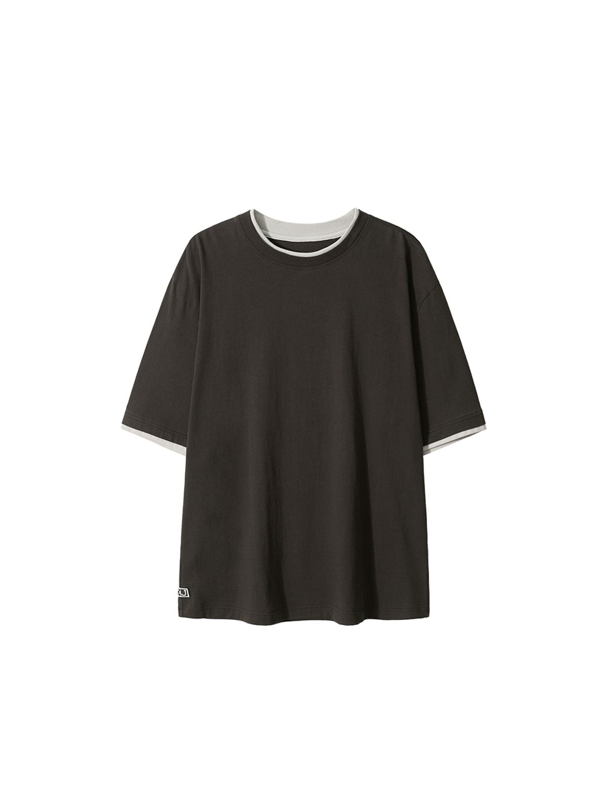 기준 맨(KIJUN MEN) Double Layered Tee Brown