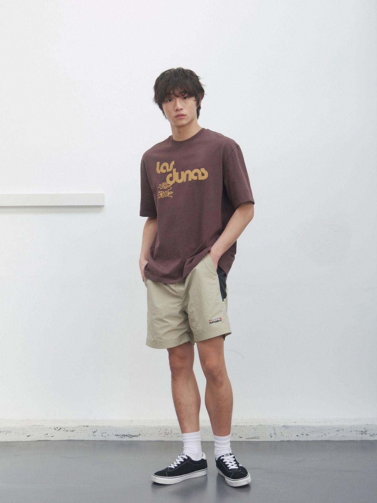 기준 맨(KIJUN MEN) Las Dunas Tee Brown