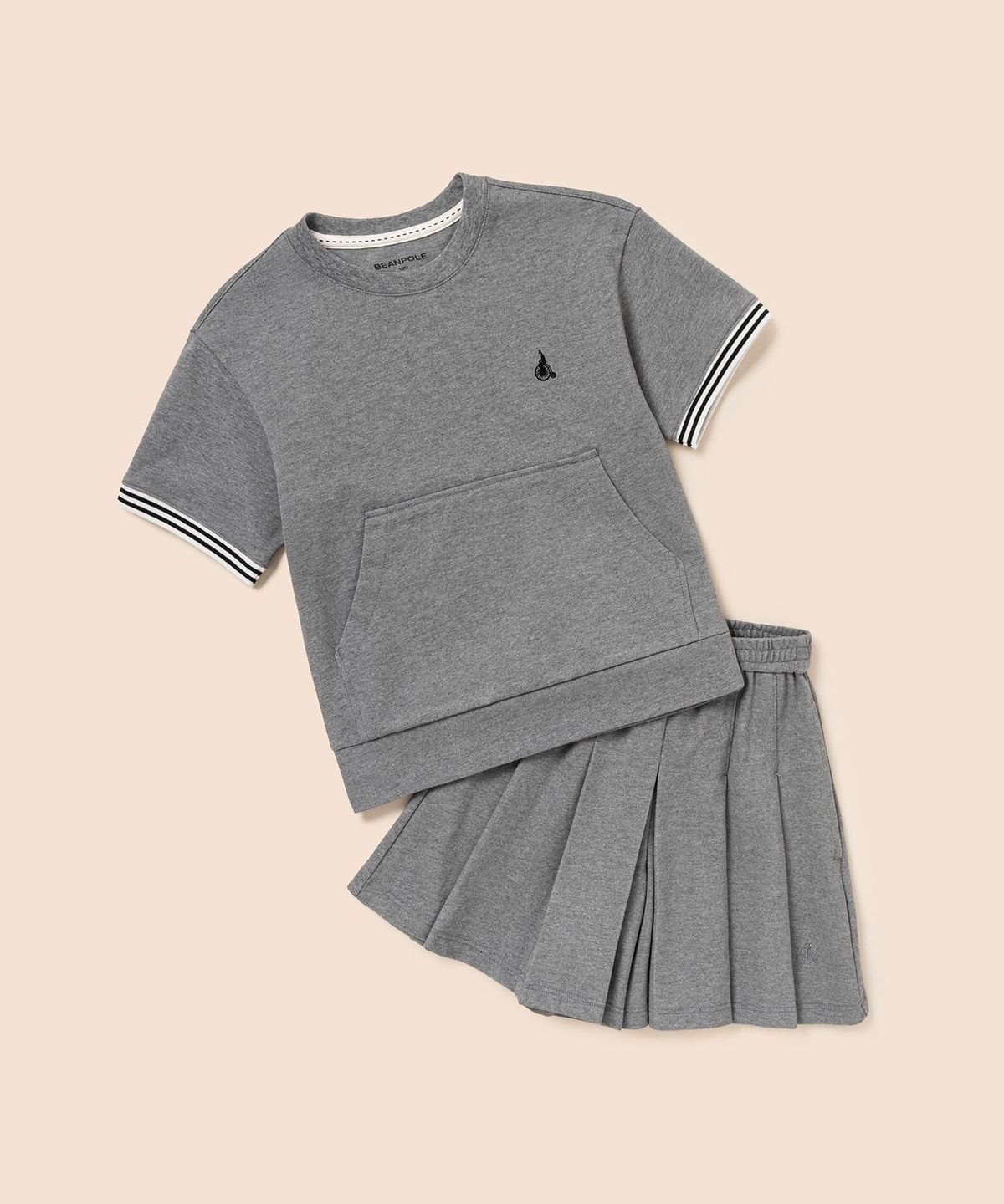 빈폴 키즈(BEANPOLE KIDS) 여아 포켓 포인트 피케 상하 세트 - 그레이 (BI6342G053)
