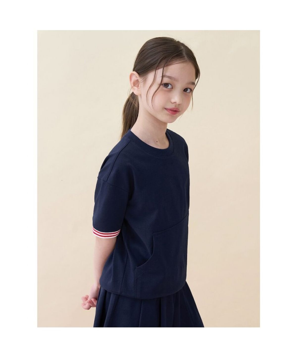 빈폴 키즈(BEANPOLE KIDS) 여아 포켓 포인트 피케 상하 세트 - 네이비 (BI6342G05R)