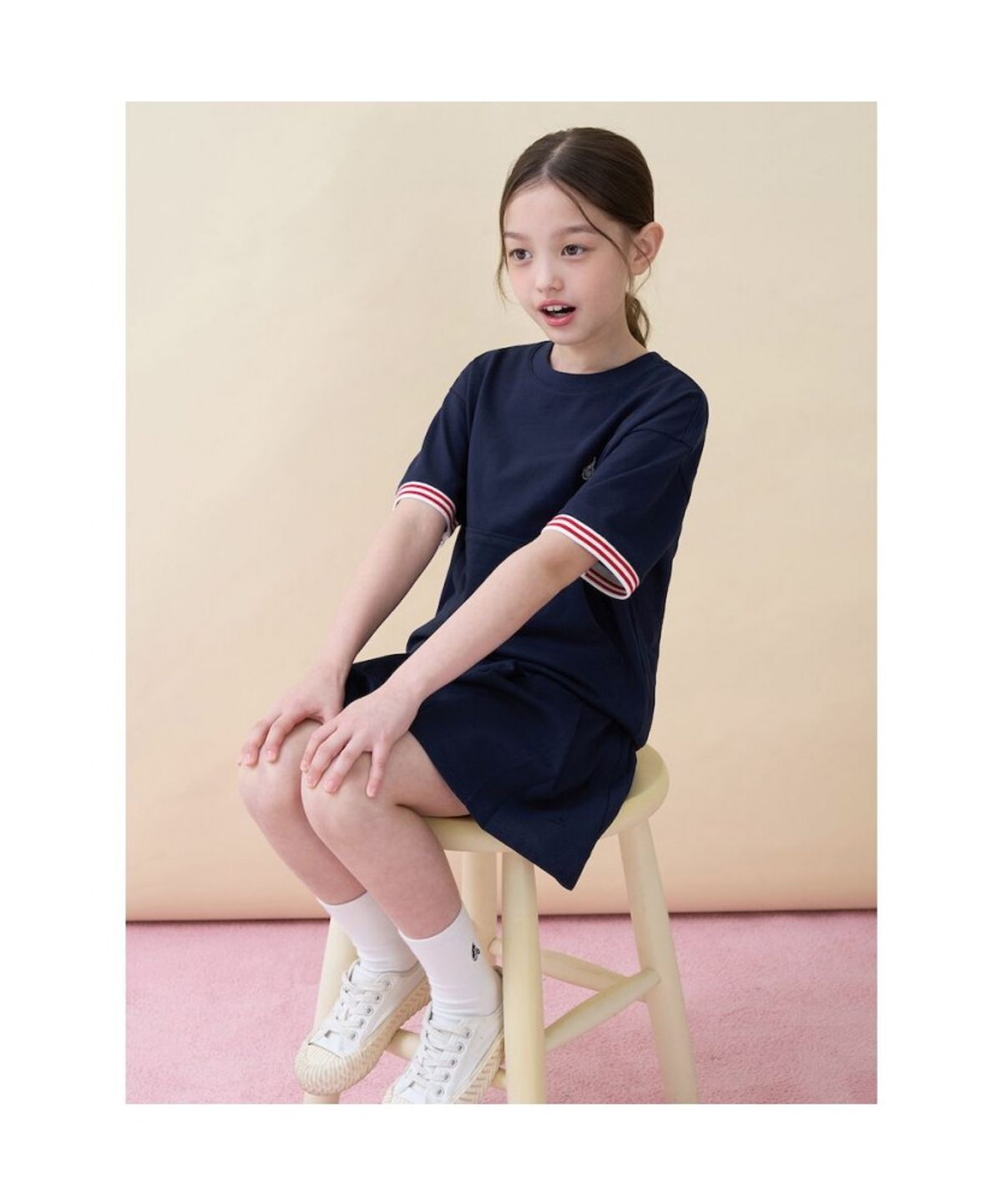 빈폴 키즈(BEANPOLE KIDS) 여아 포켓 포인트 피케 상하 세트 - 네이비 (BI6342G05R)