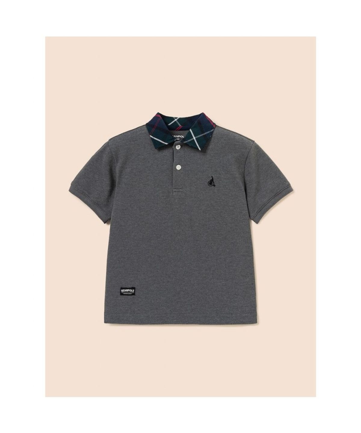 빈폴 키즈(BEANPOLE KIDS) 체크 포인트 칼라 반소매 상하세트 - 애쉬 (BI6342U014)