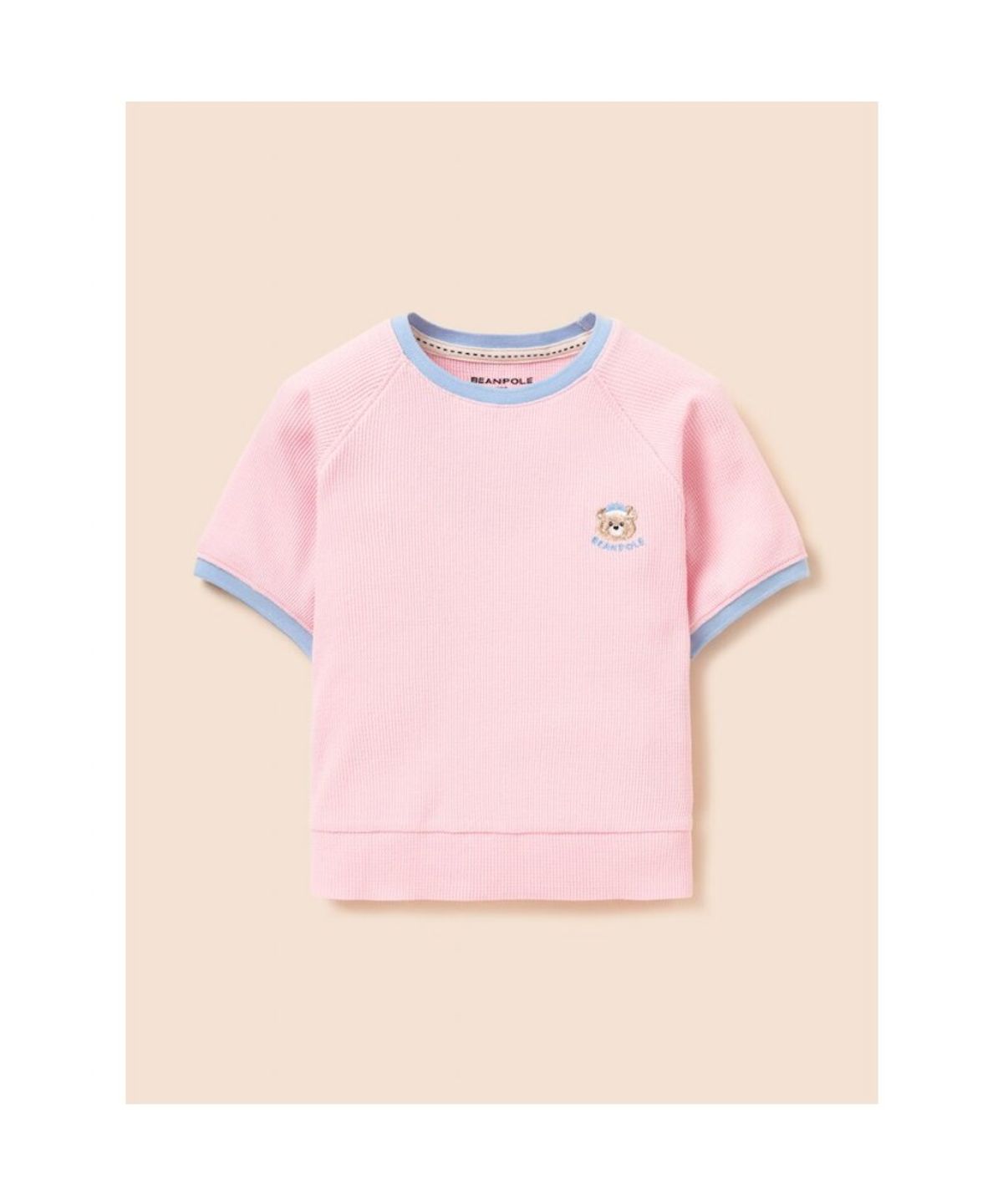빈폴 키즈(BEANPOLE KIDS) 여아 달이 포인트 와플 상하 세트 - 라이트 핑크 (BI6342G04Y)