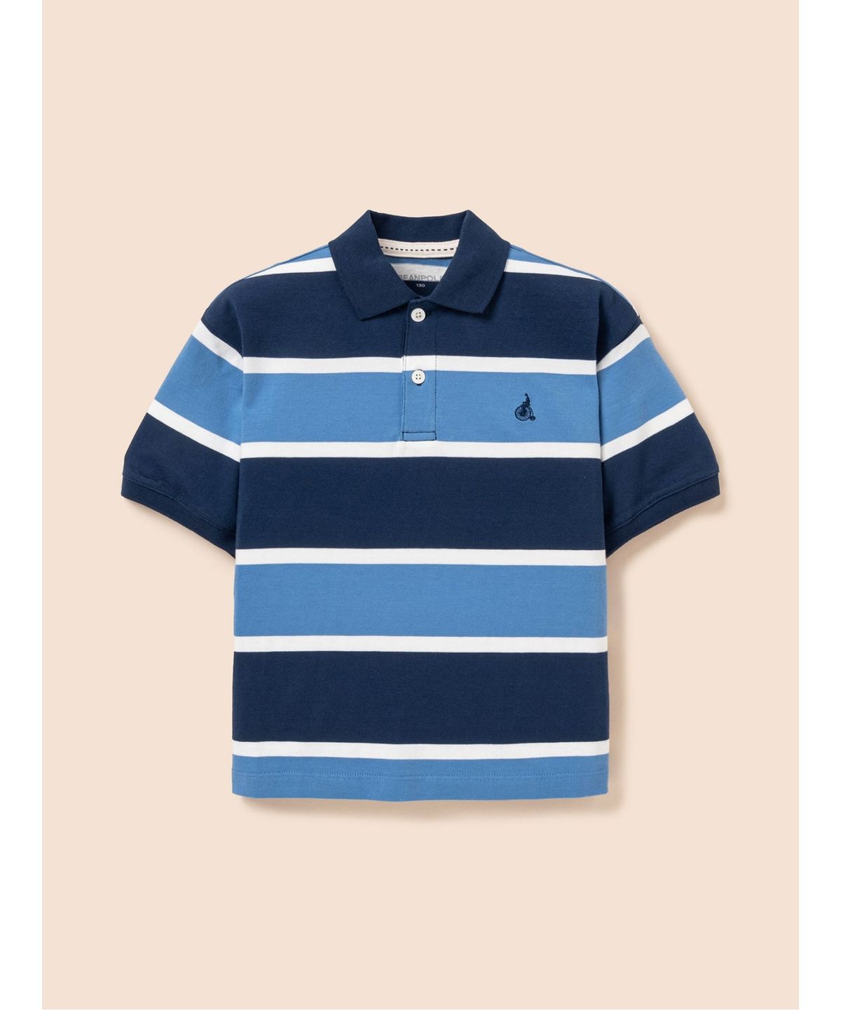 빈폴 키즈(BEANPOLE KIDS) 빅 멀티 스트라이프 칼라 티셔츠 - 네이비 (BI6342U09R)