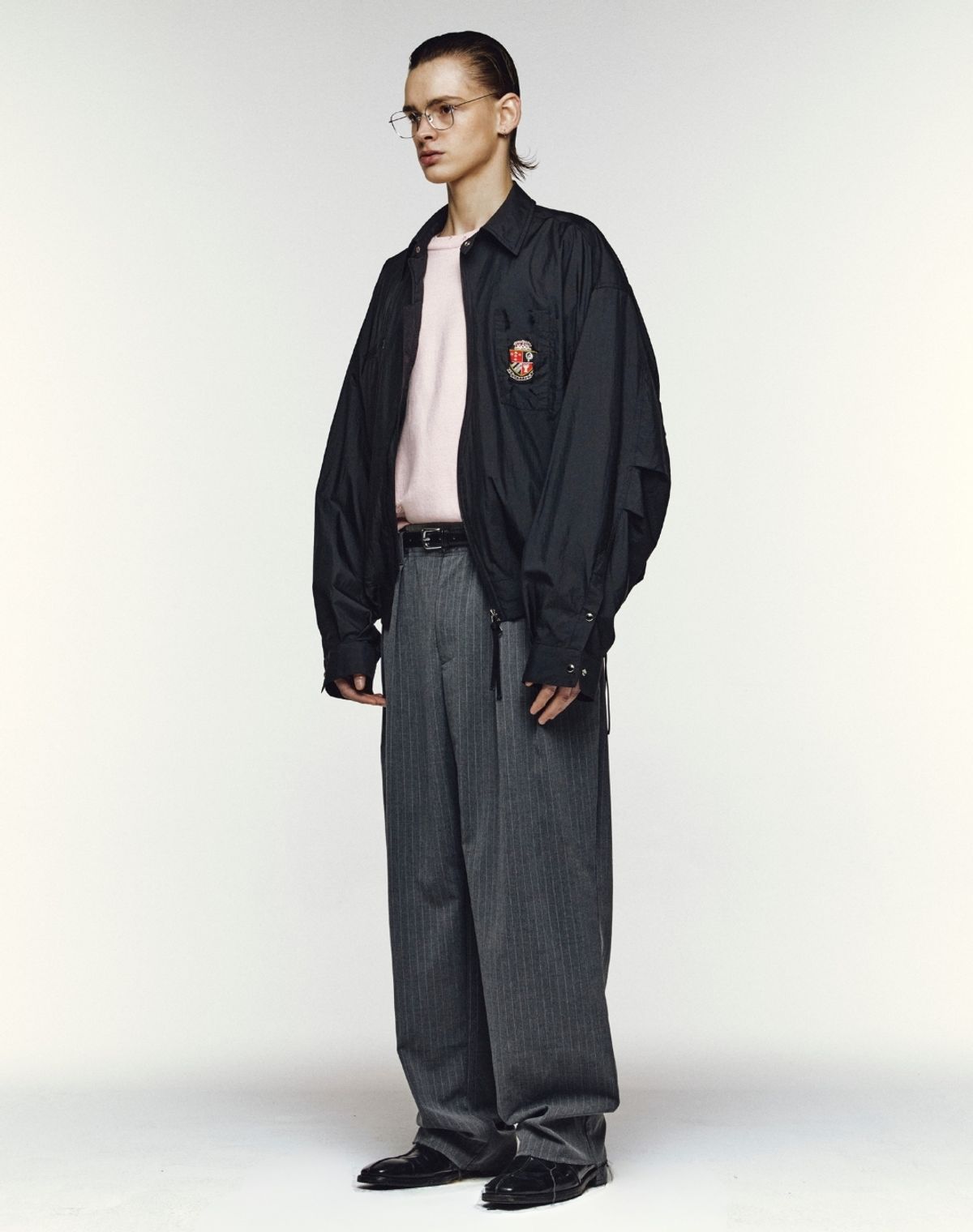 오디너리피플(ORDINARY PEOPLE) RE : Sloping Zip Wave Jacket [BLACK]
