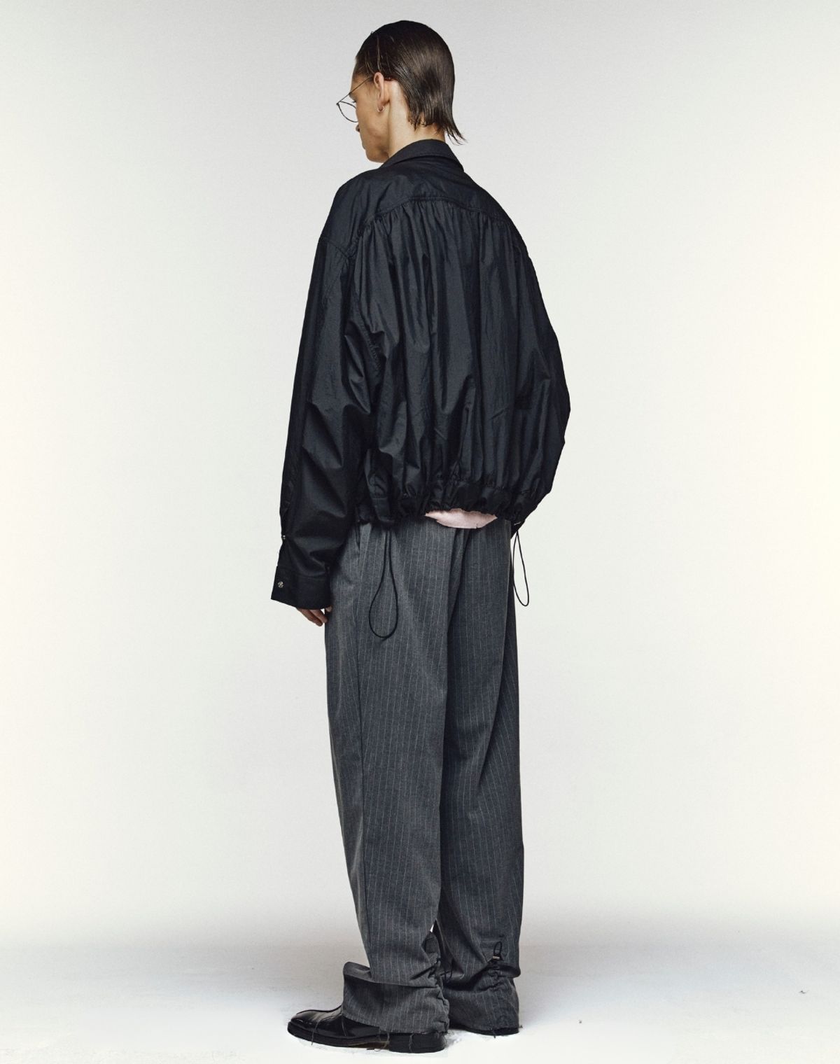 오디너리피플(ORDINARY PEOPLE) RE : Sloping Zip Wave Jacket [BLACK]