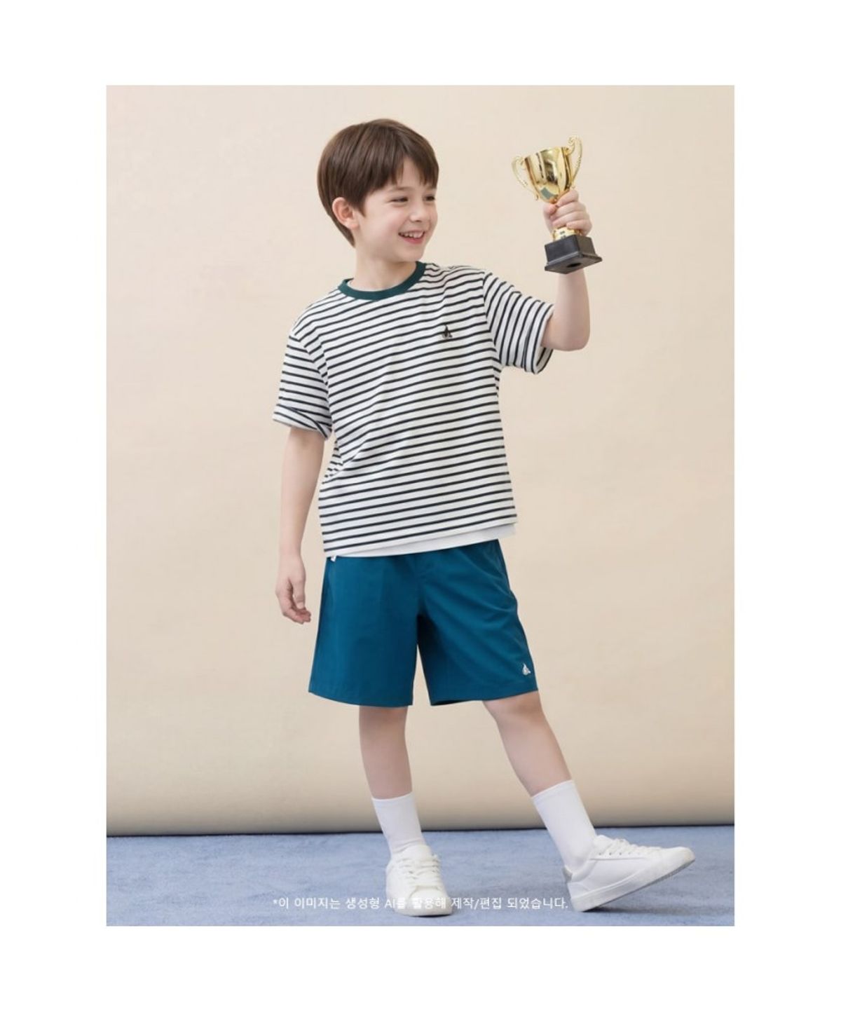 빈폴 키즈(BEANPOLE KIDS) 베이직 멀티 화섬 반바지 - 그린 (BI6325U04M)