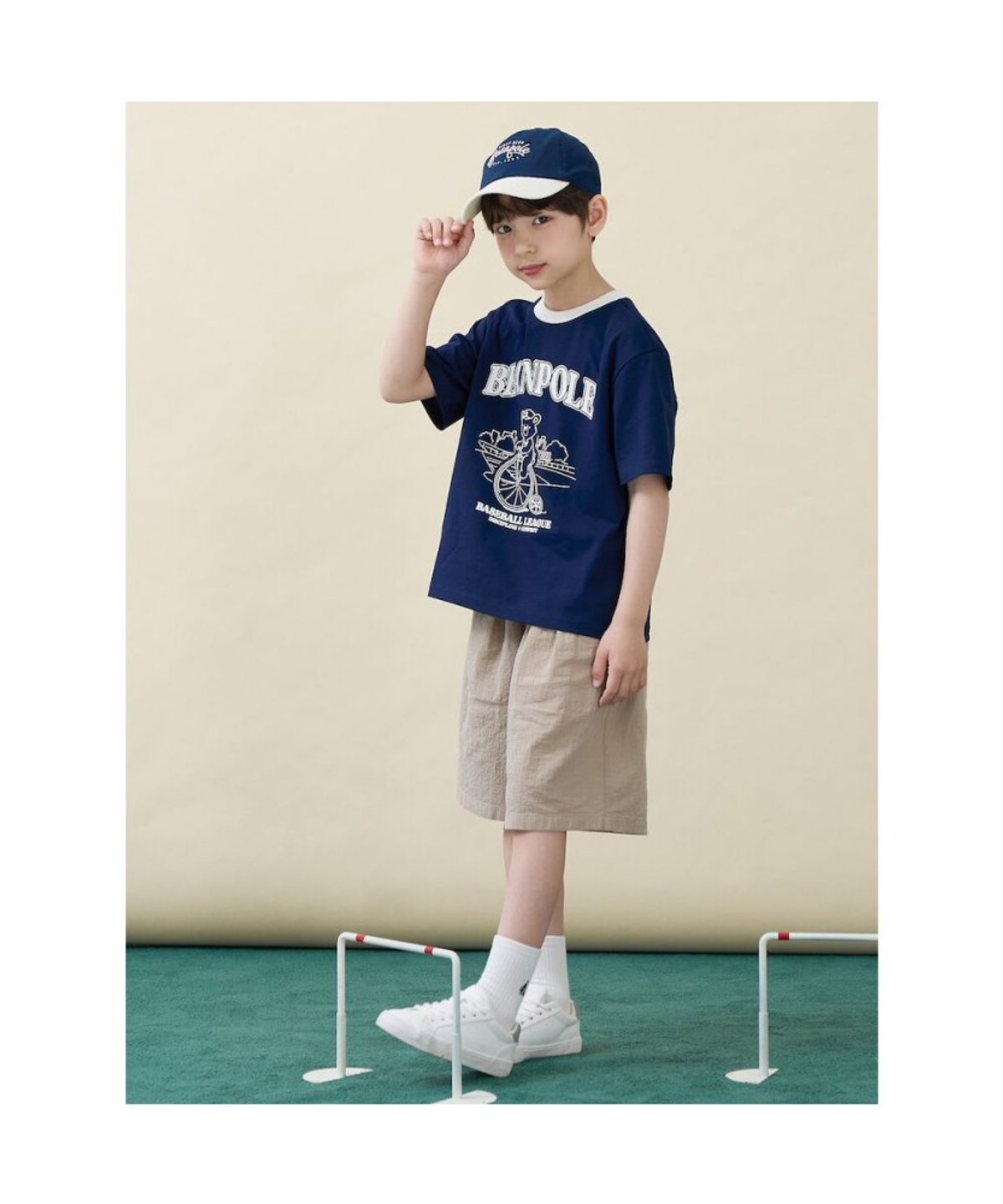 빈폴 키즈(BEANPOLE KIDS) 곰돌이 달이 빅 아트웍 반팔 티셔츠  네이비 (BI6342U06R)