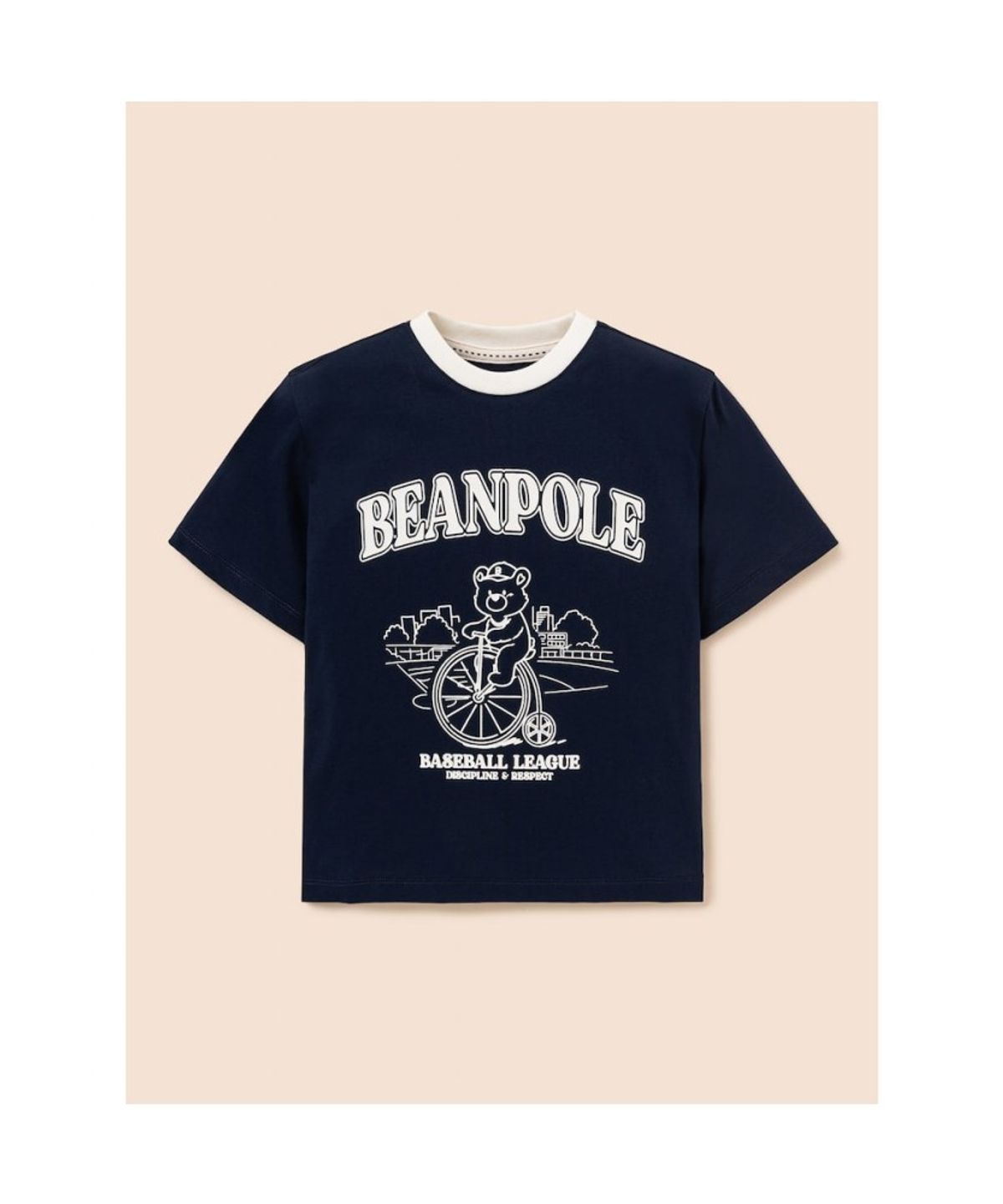 빈폴 키즈(BEANPOLE KIDS) 곰돌이 달이 빅 아트웍 반팔 티셔츠  네이비 (BI6342U06R)