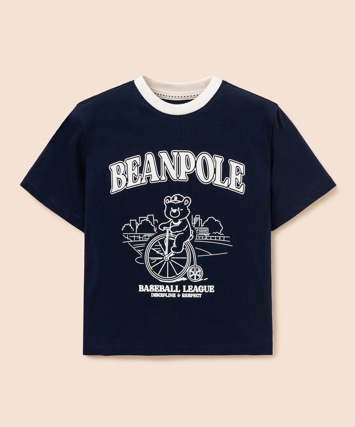 빈폴 키즈(BEANPOLE KIDS) 곰돌이 달이 빅 아트웍 반팔 티셔츠  네이비 (BI6342U06R)