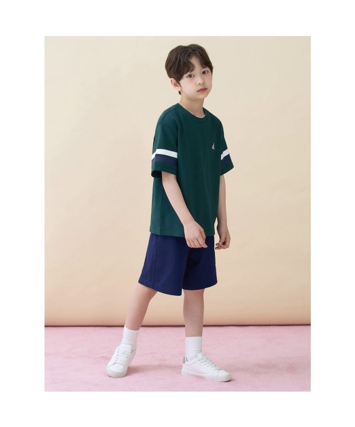 빈폴 키즈(BEANPOLE KIDS) 피케 반소매 상하세트  그린 (BI6342U07M)