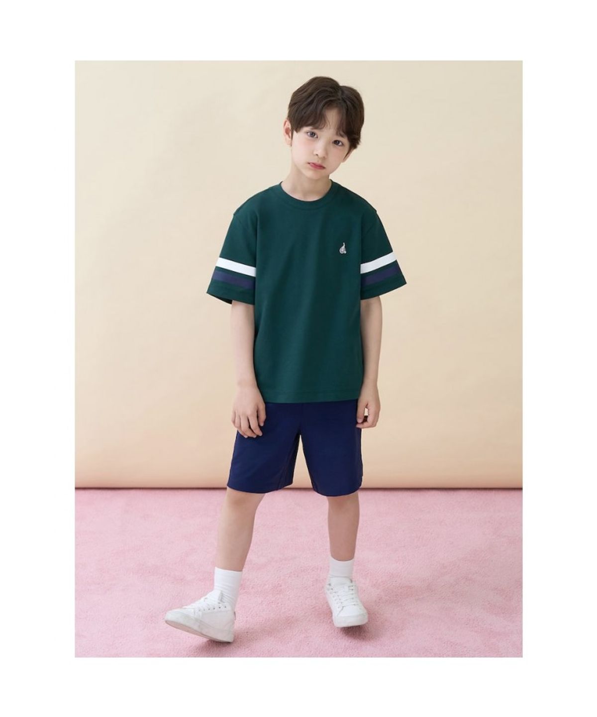 빈폴 키즈(BEANPOLE KIDS) 피케 반소매 상하세트  그린 (BI6342U07M)