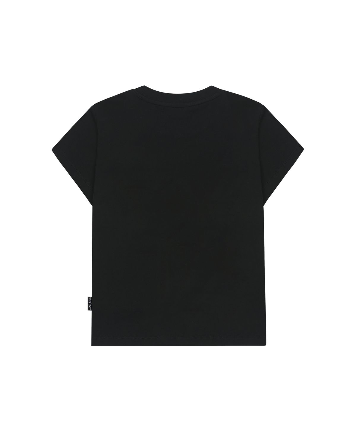 오드스튜디오(ODDSTUDIO) Odsd 아스키 캡소매 티셔츠 - BLACK
