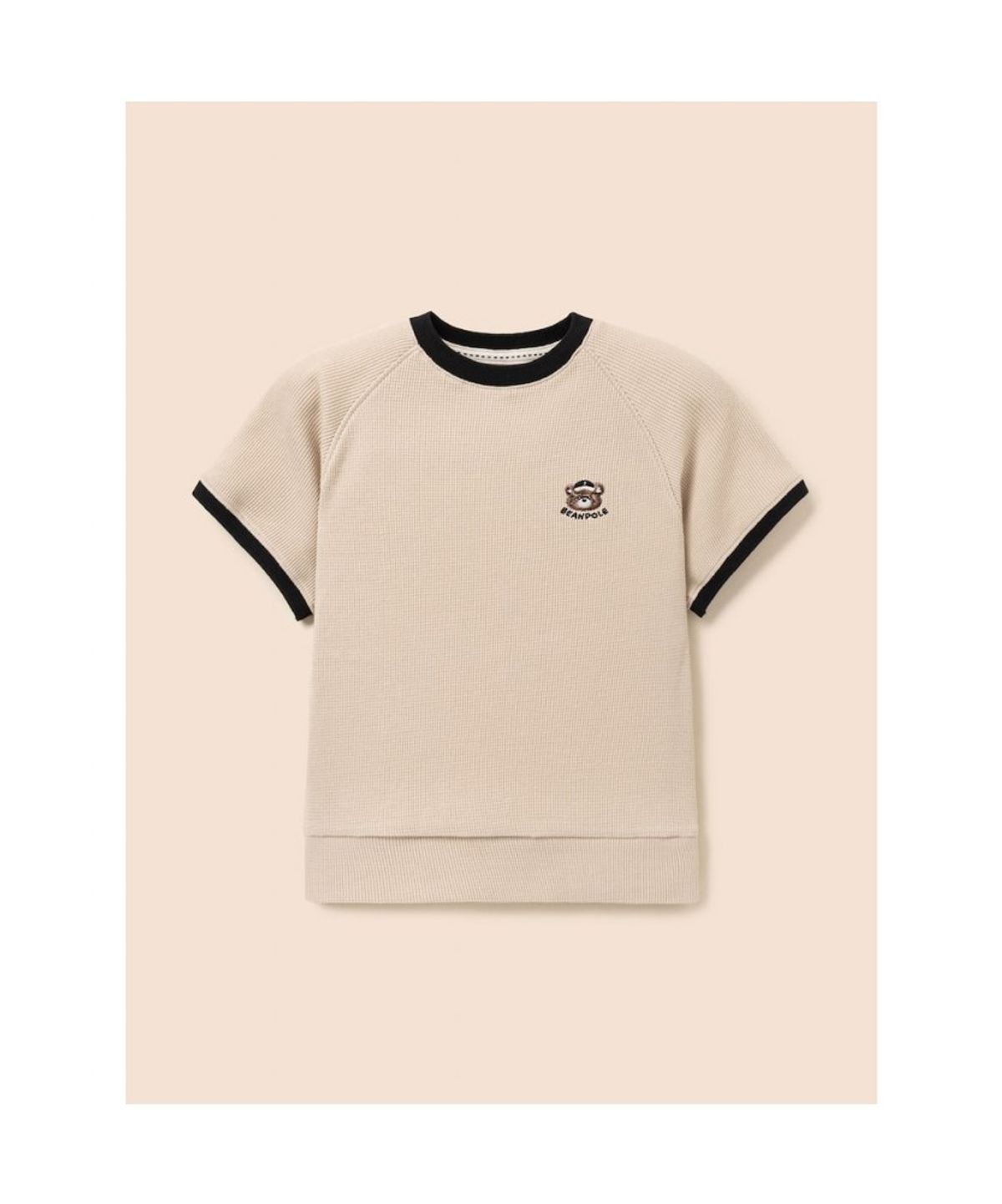 빈폴 키즈(BEANPOLE KIDS) 곰돌이 달이 포인트 와플 반소매 상하세트  베이지 (BI6342U08A)