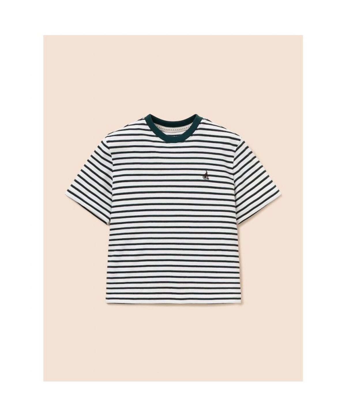 빈폴 키즈(BEANPOLE KIDS) 멀티 스트라이프 반소매 티셔츠  그린 (BI6342U10M)