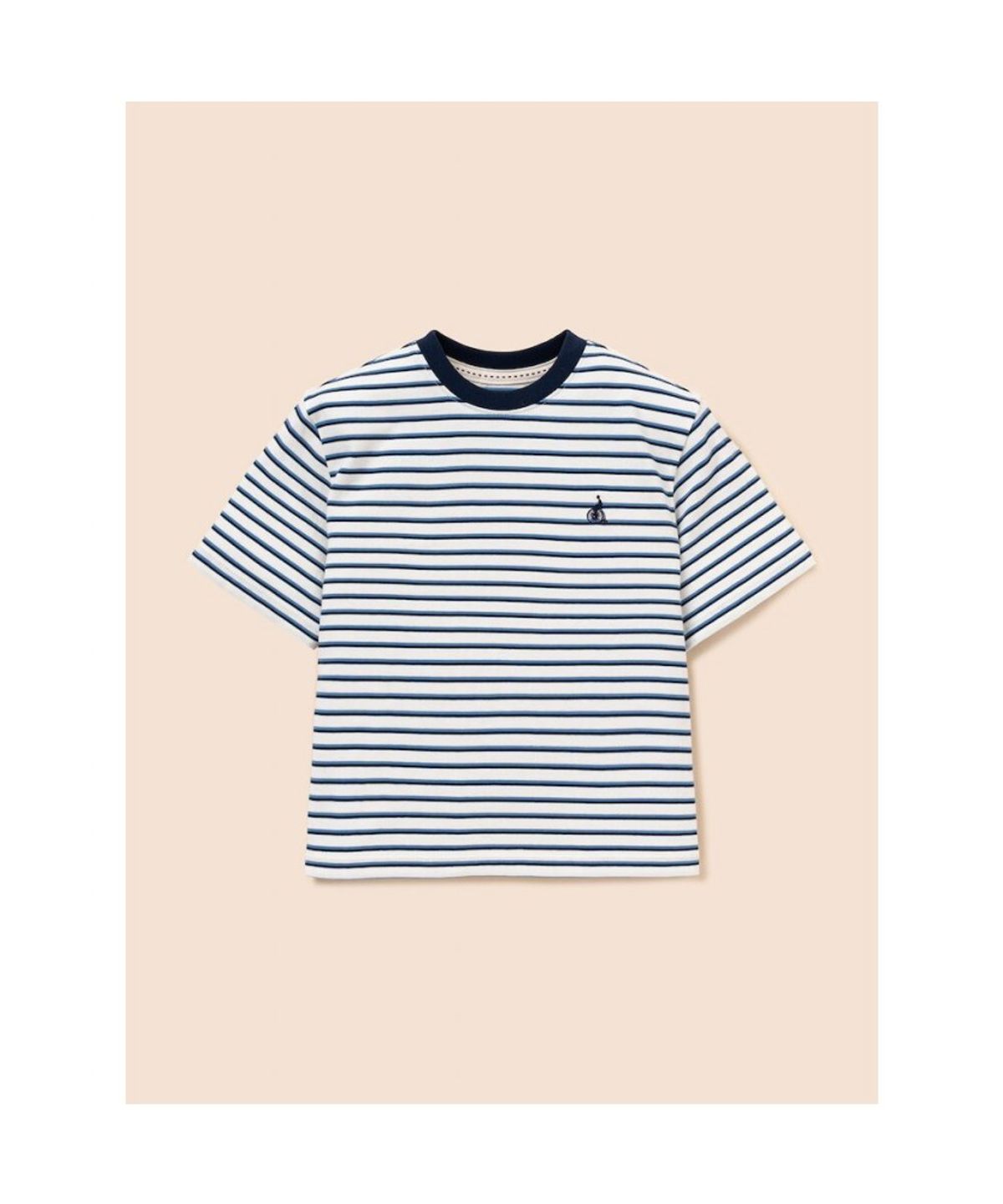 빈폴 키즈(BEANPOLE KIDS) 멀티 스트라이프 반소매 티셔츠  블루 (BI6342U10P)