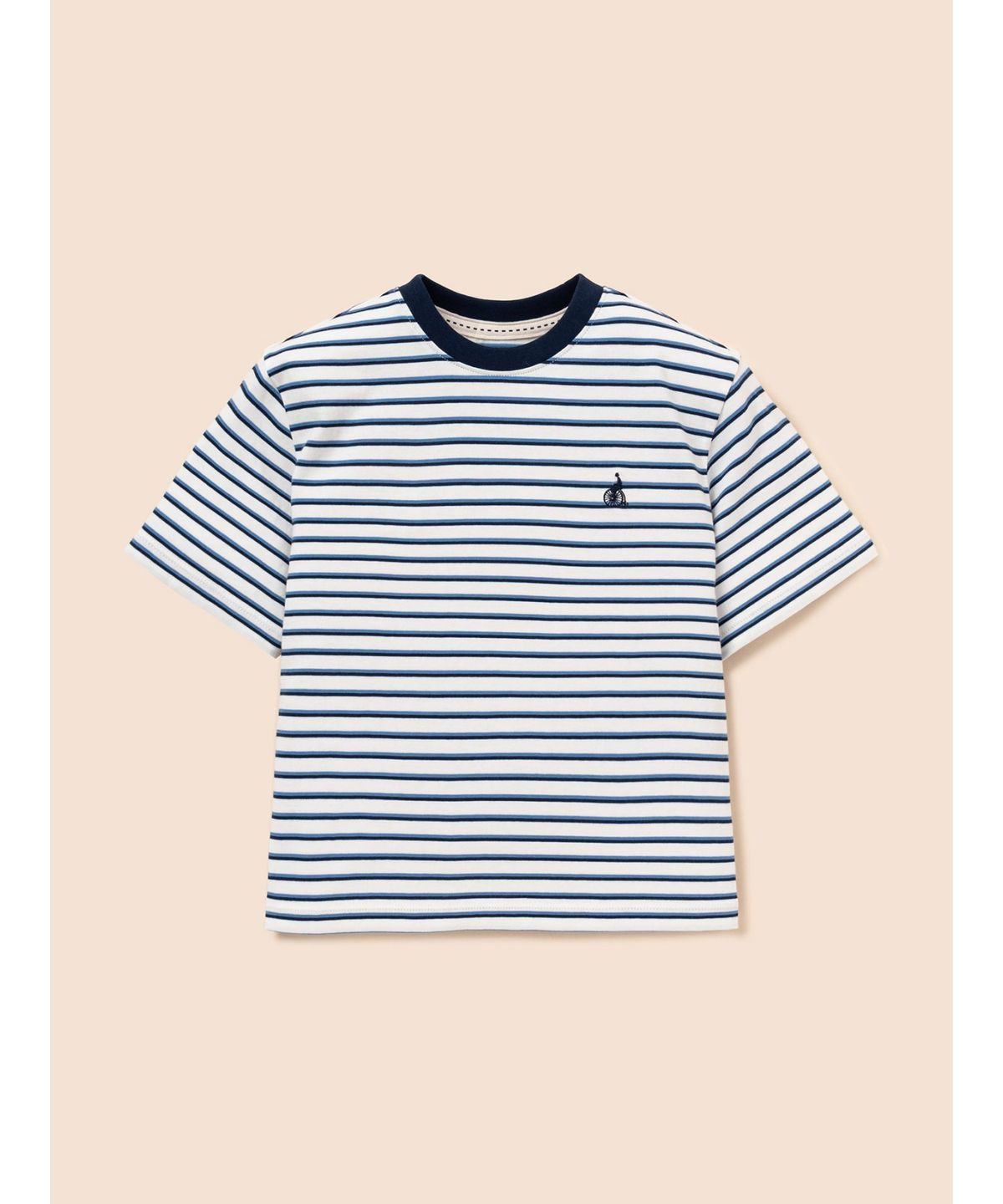 빈폴 키즈(BEANPOLE KIDS) 멀티 스트라이프 반소매 티셔츠  블루 (BI6342U10P)