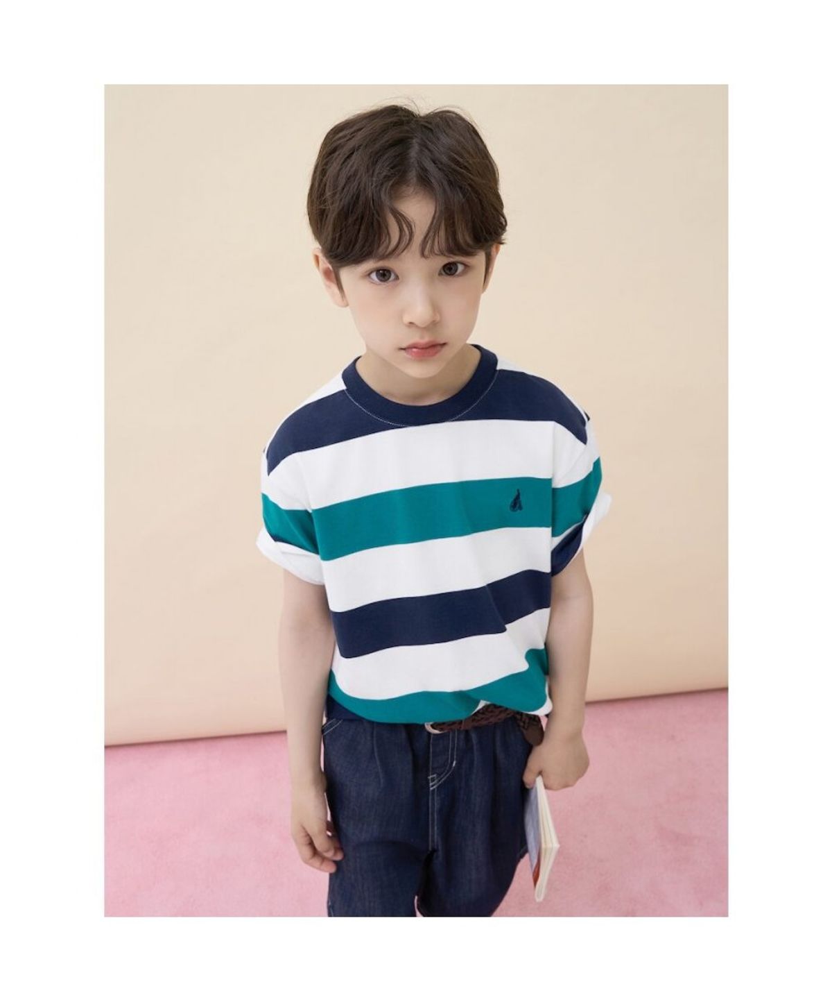 빈폴 키즈(BEANPOLE KIDS) 빅 멀티 스트라이프 티셔츠  블루 (BI6342U16P)