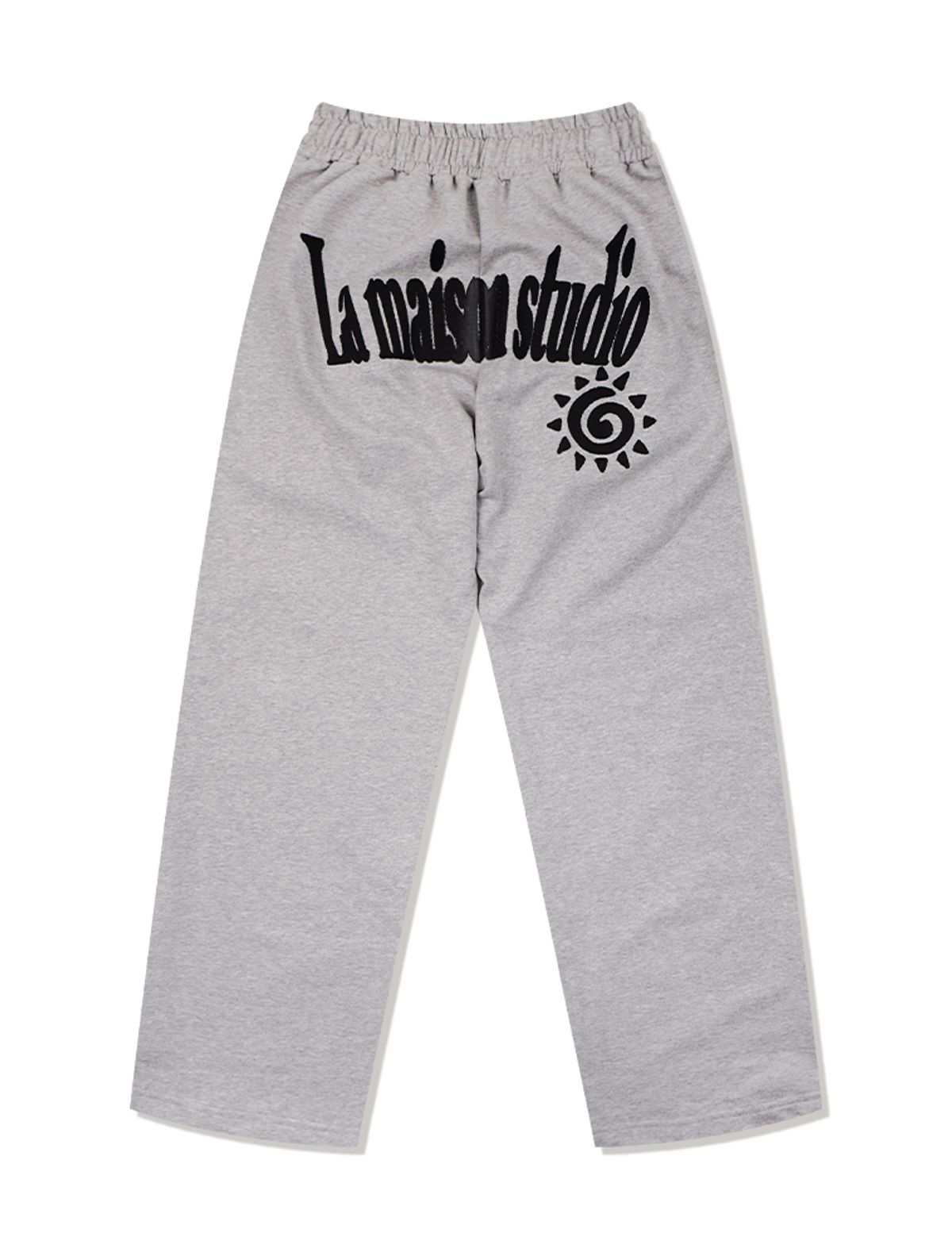 라 메종 스튜디오(LA MAISON STUDIO) PEGASUS ONE TUCK CURVED SWEAT PANTS MELANGRAY(FCG1PT690M)