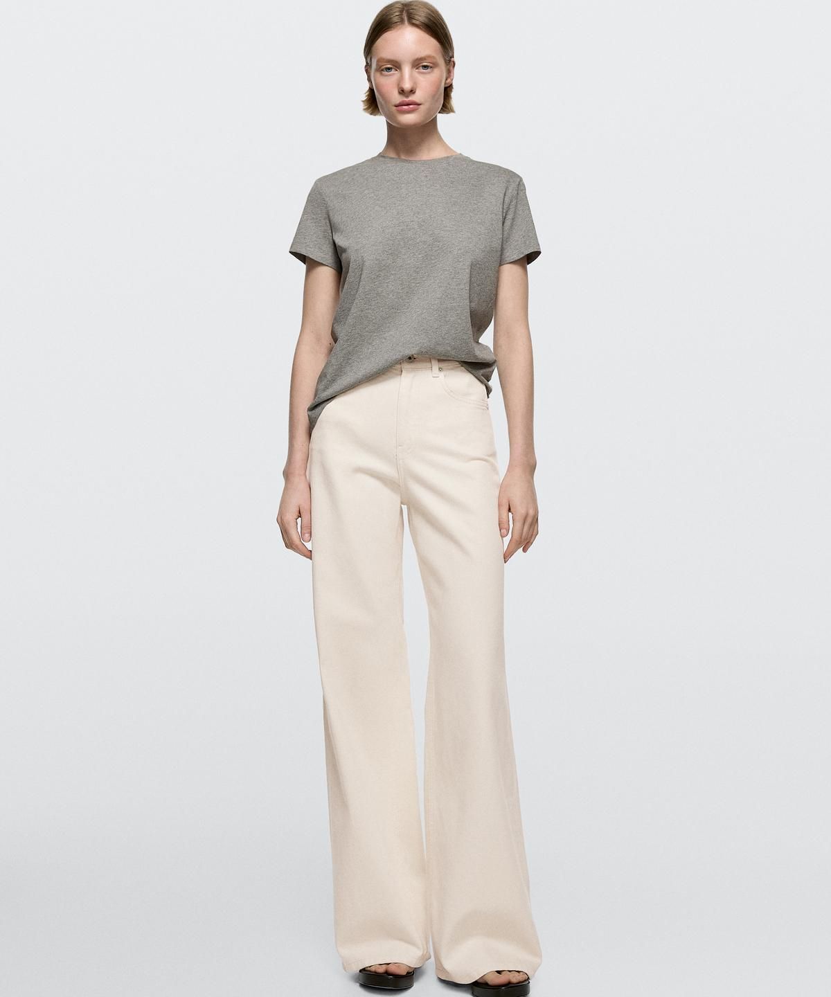 마시모두띠(MASSIMO DUTTI) 하이라이즈 와이드 레그 진