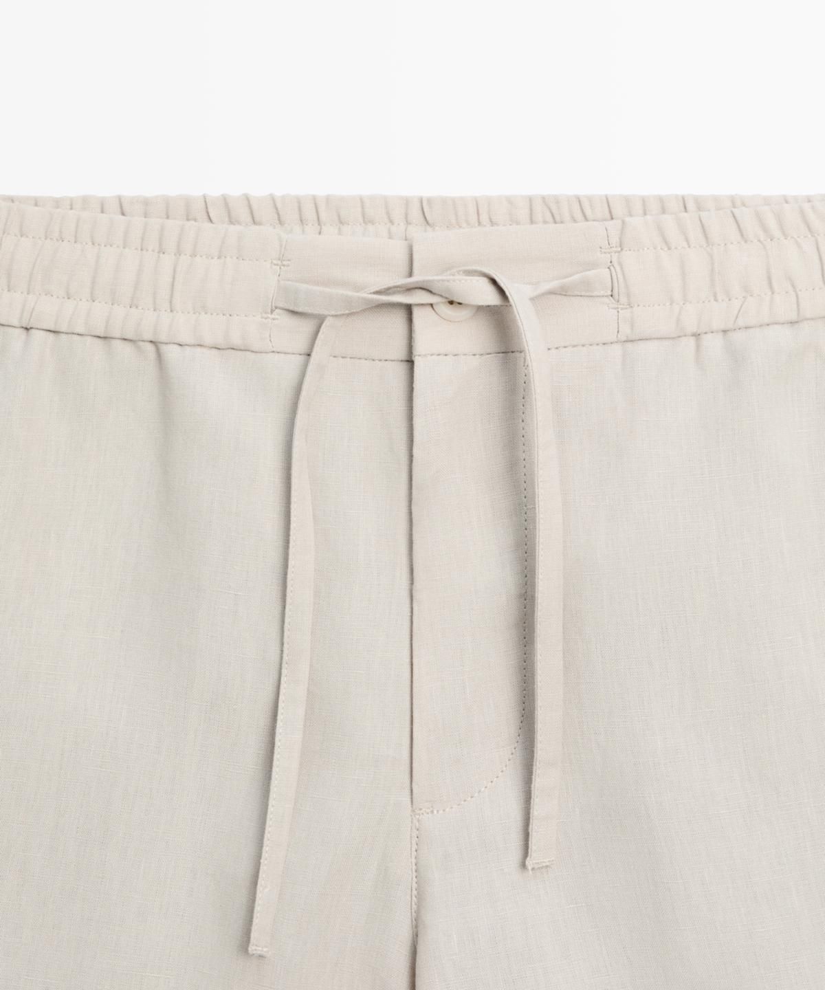 마시모두띠(MASSIMO DUTTI) 100% 린넨 버뮤다 쇼츠