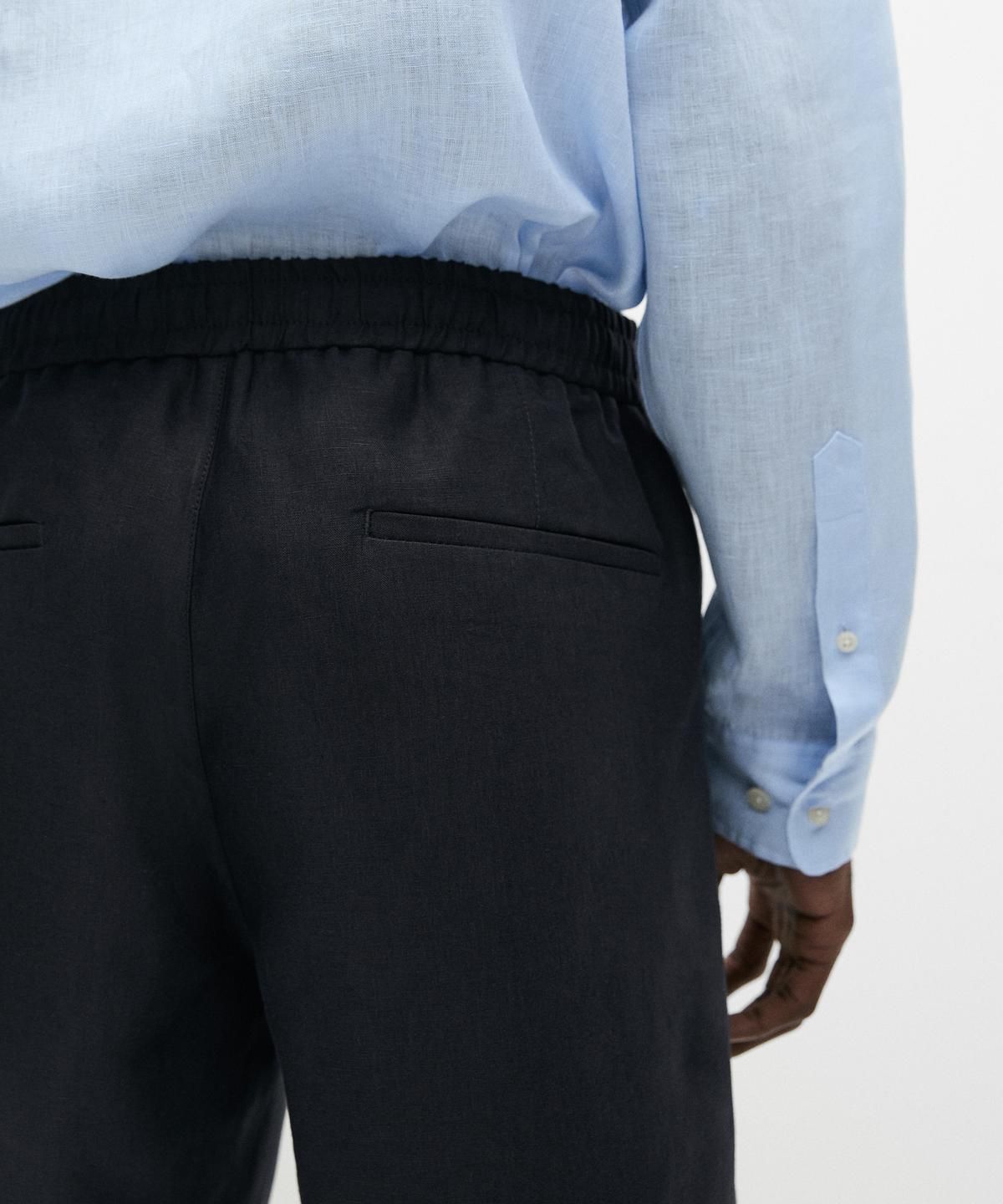 마시모두띠(MASSIMO DUTTI) 100% 린넨 버뮤다 쇼츠